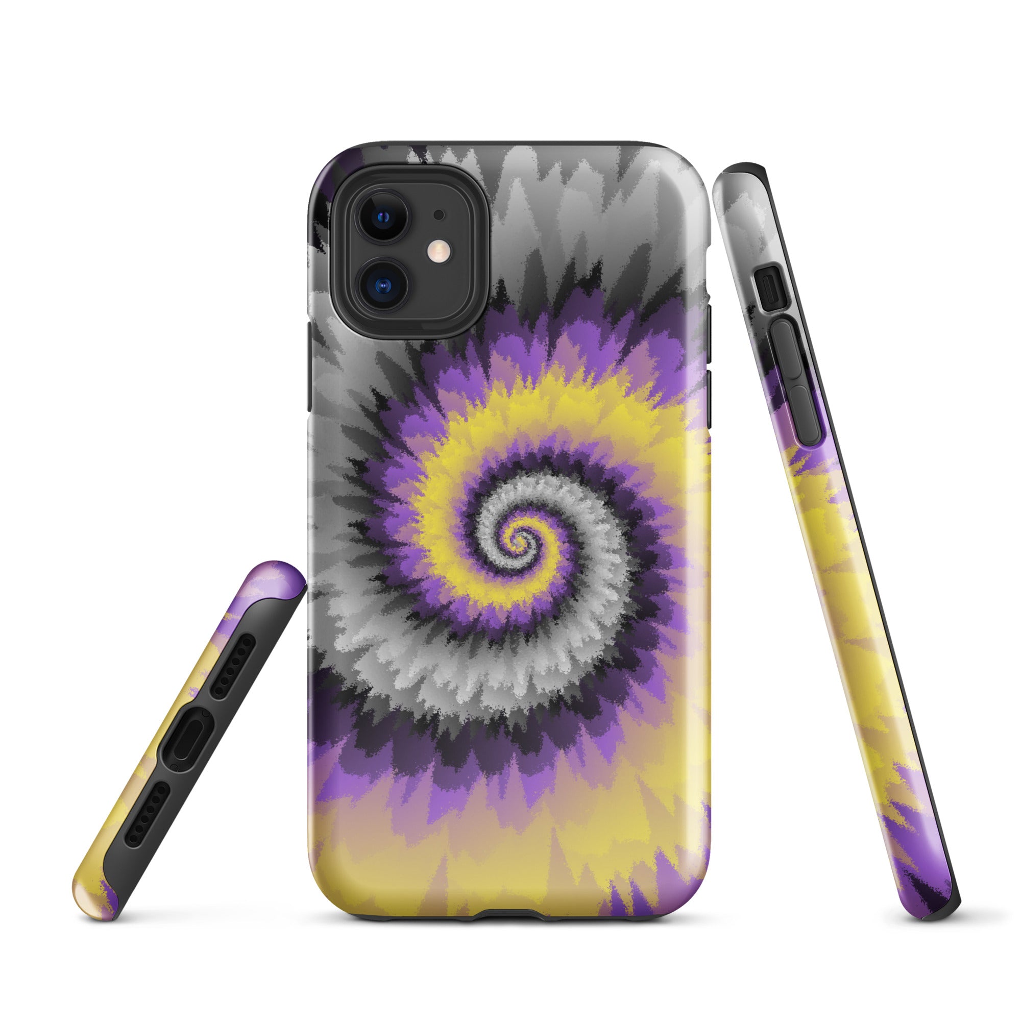 Tough Case for iPhone® Tie Dye Spiral Nonbinary