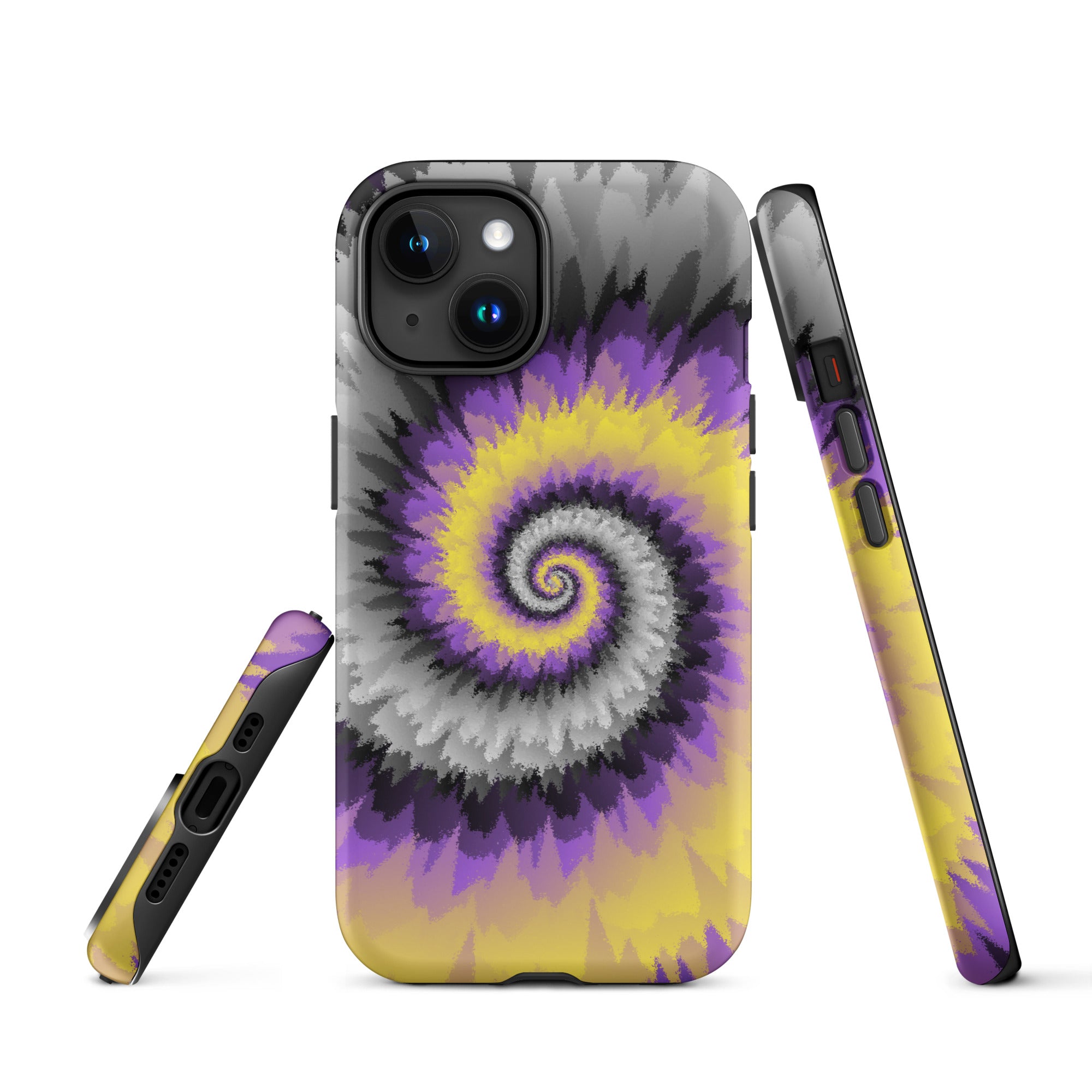 Tough Case for iPhone® Tie Dye Spiral Nonbinary