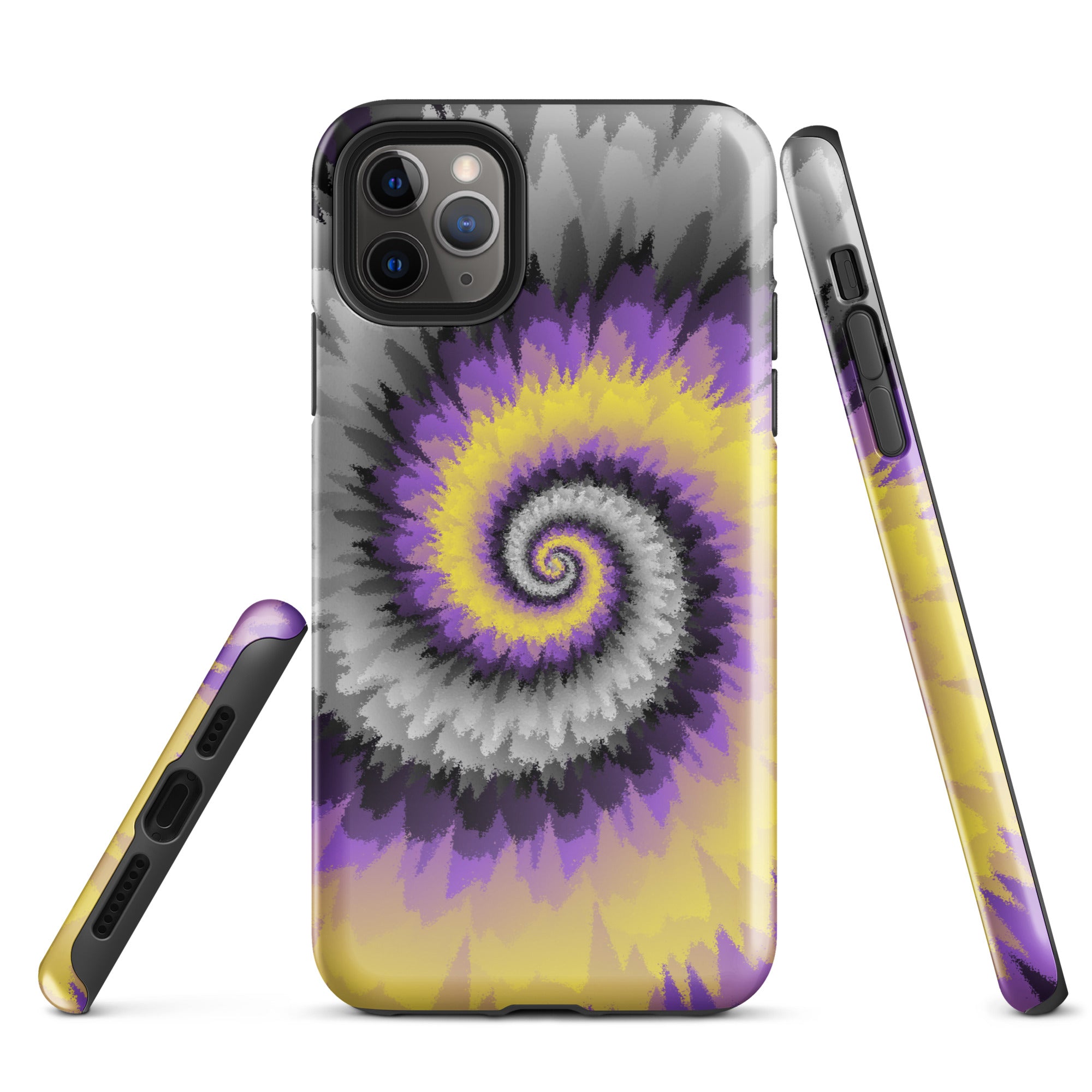 Tough Case for iPhone® Tie Dye Spiral Nonbinary