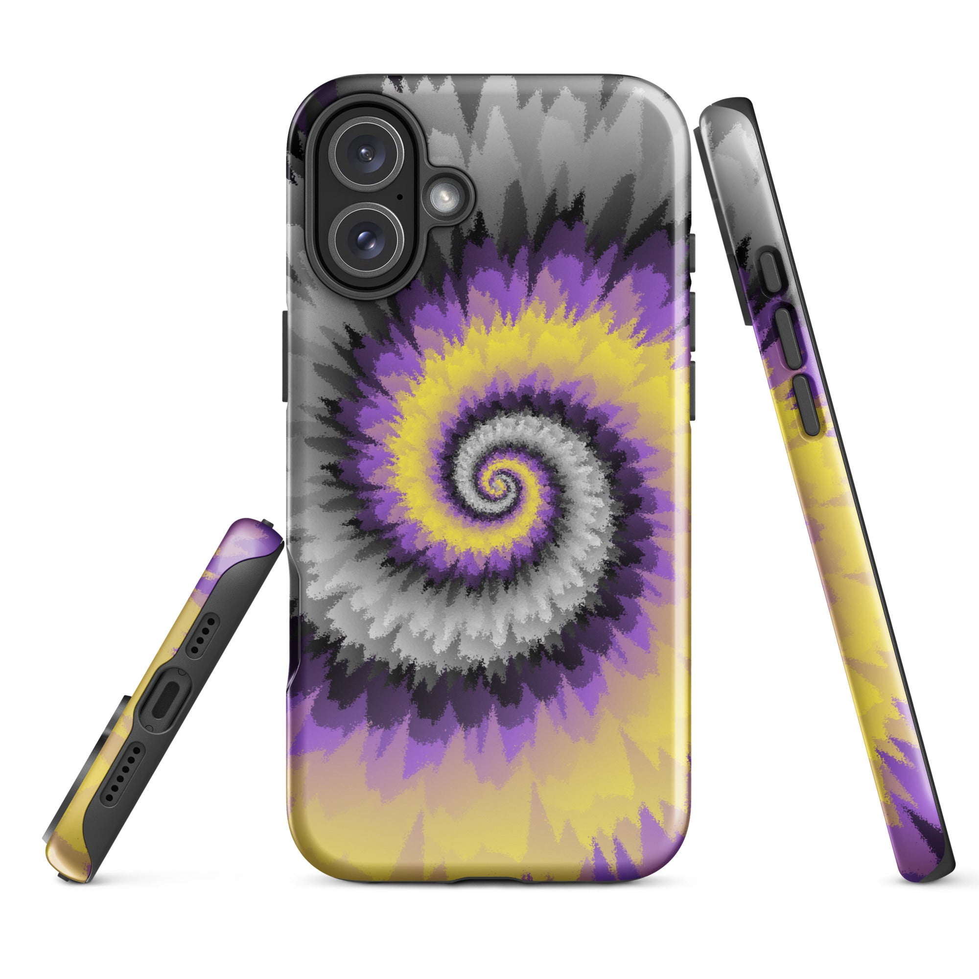 Tough Case for iPhone® Tie Dye Spiral Nonbinary