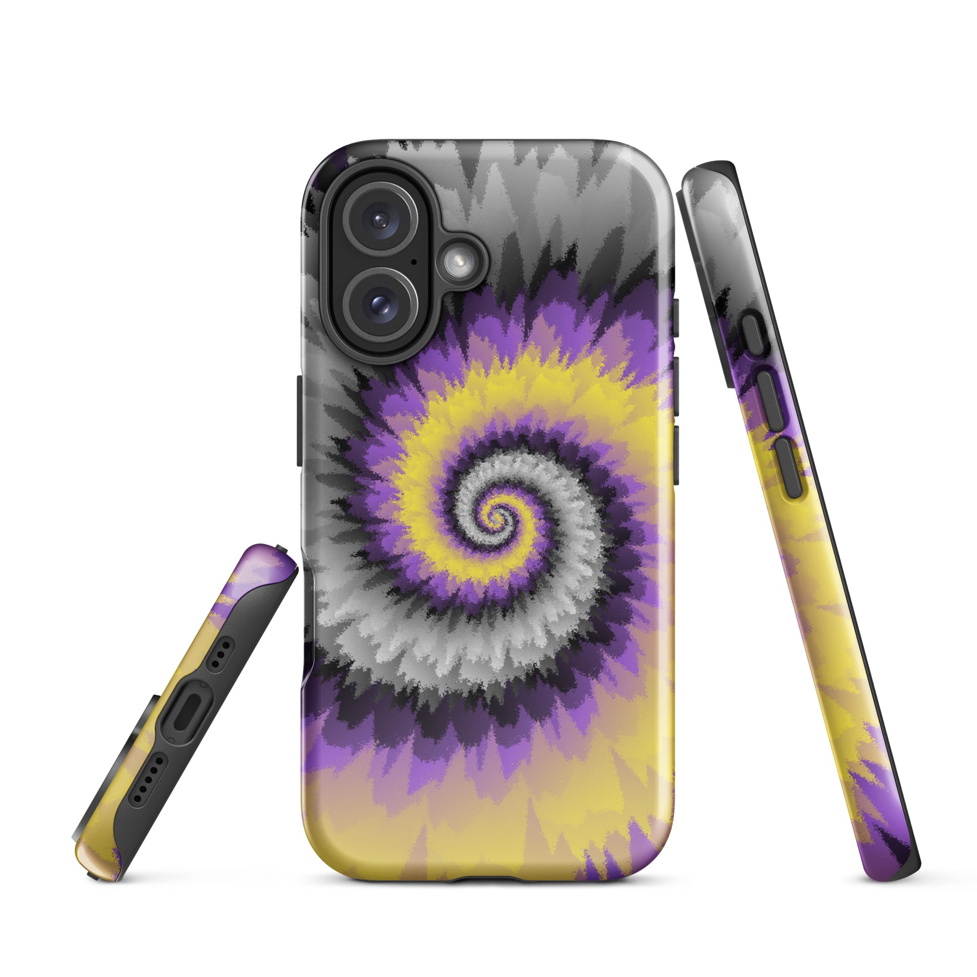 Tough Case for iPhone® Tie Dye Spiral Nonbinary