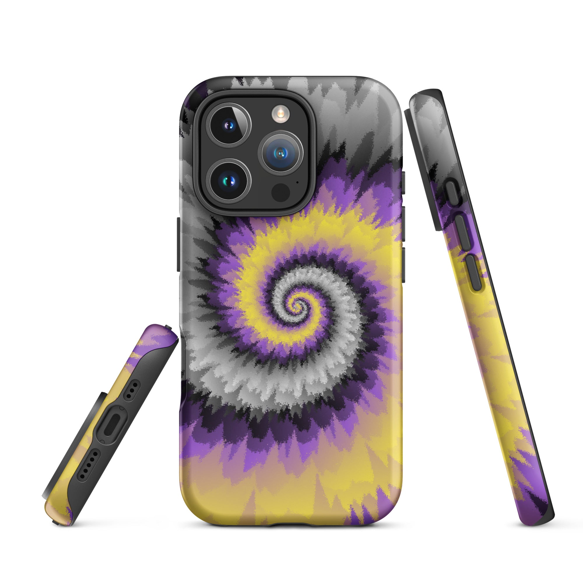 Tough Case for iPhone® Tie Dye Spiral Nonbinary