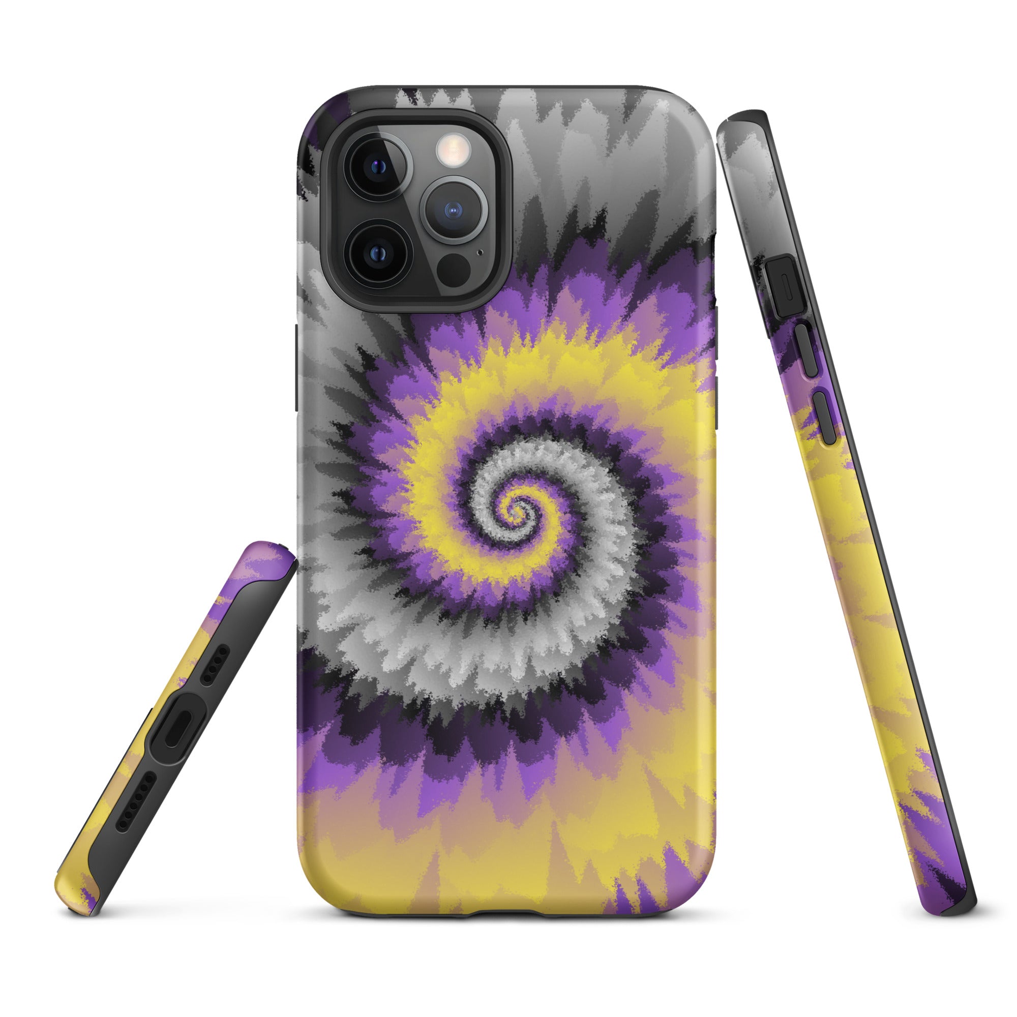 Tough Case for iPhone® Tie Dye Spiral Nonbinary