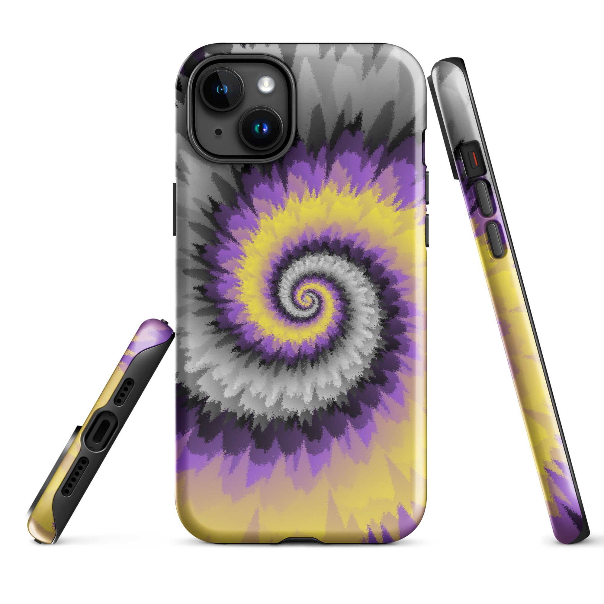 Tough Case for iPhone® Tie Dye Spiral Nonbinary