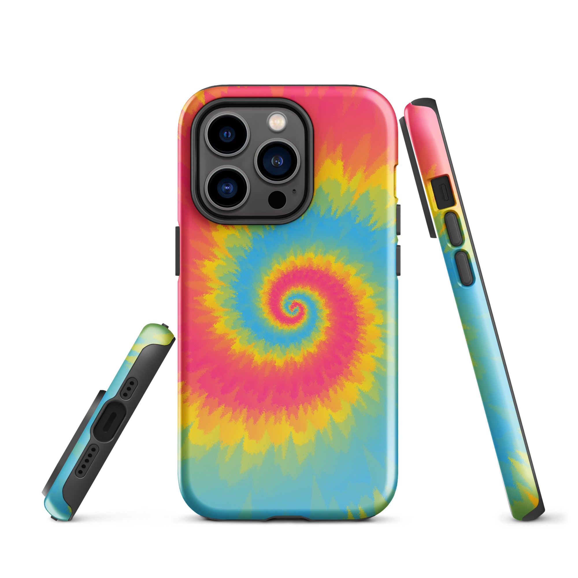 Tough Case for iPhone® Tie Dye Spiral Pansexual