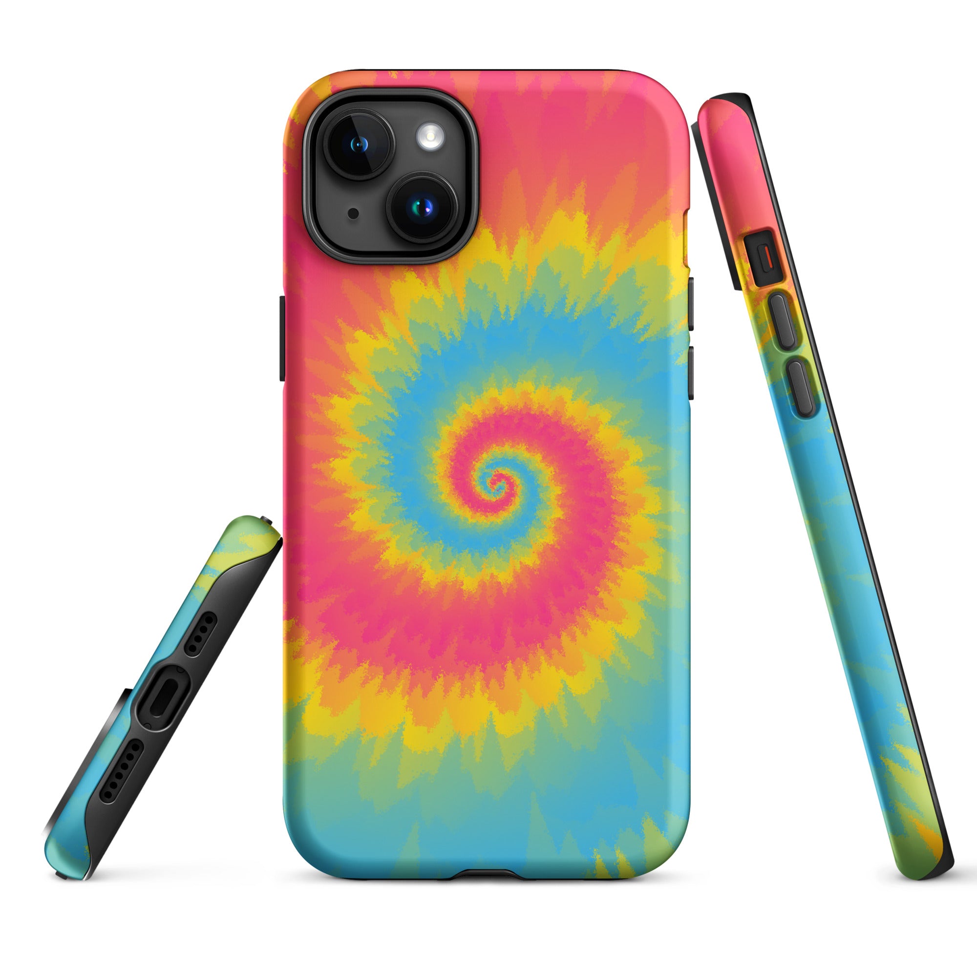 Tough Case for iPhone® Tie Dye Spiral Pansexual