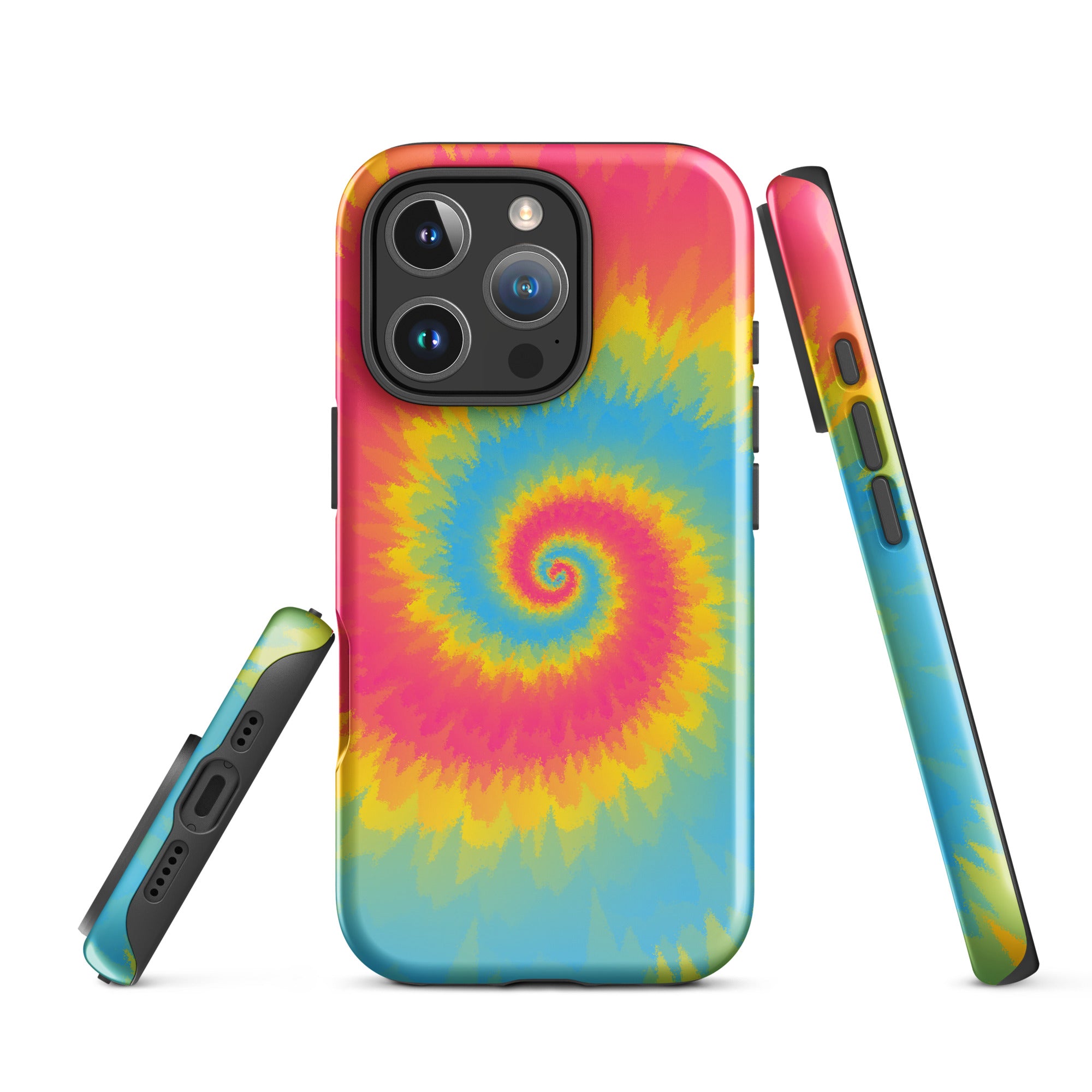 Tough Case for iPhone® Tie Dye Spiral Pansexual