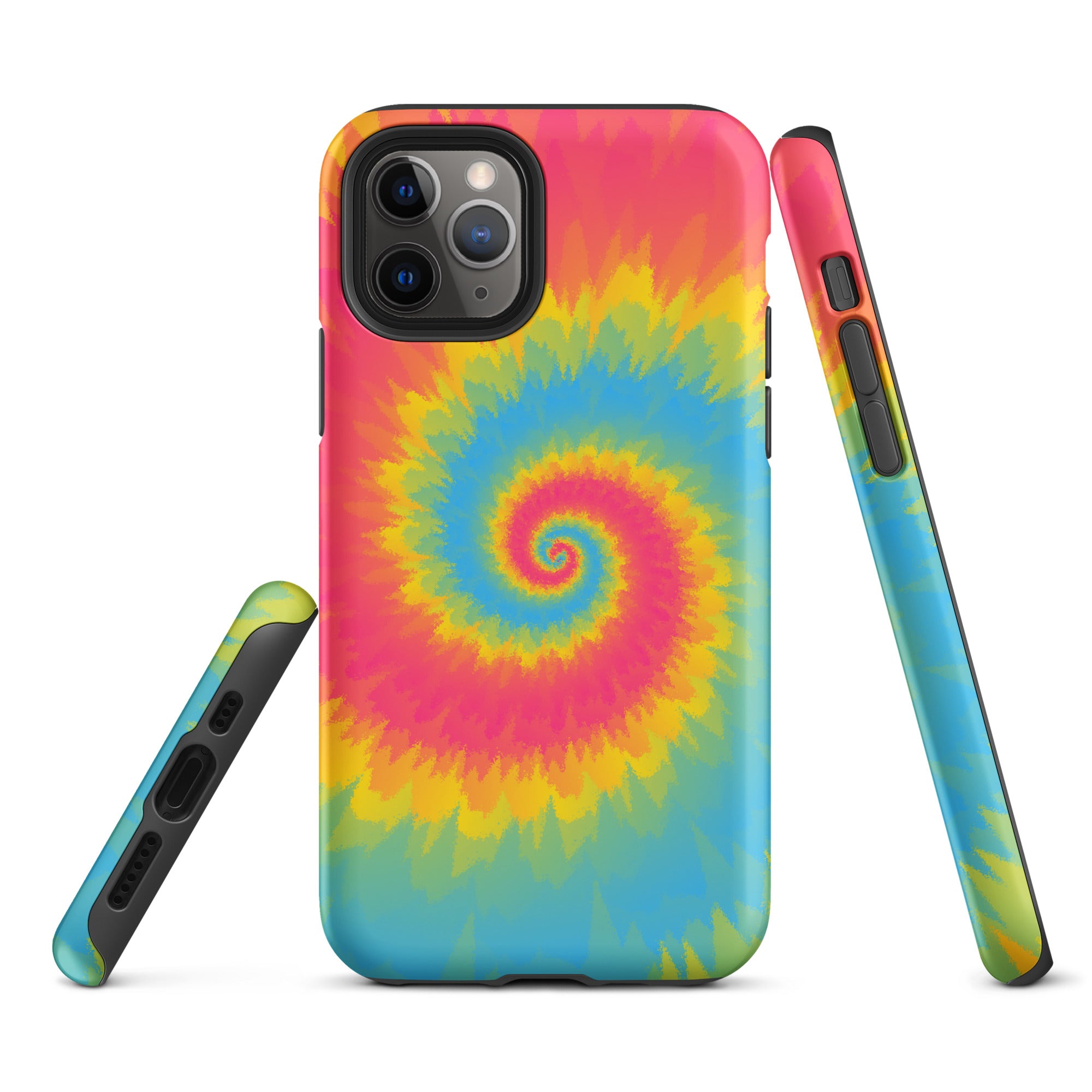 Tough Case for iPhone® Tie Dye Spiral Pansexual