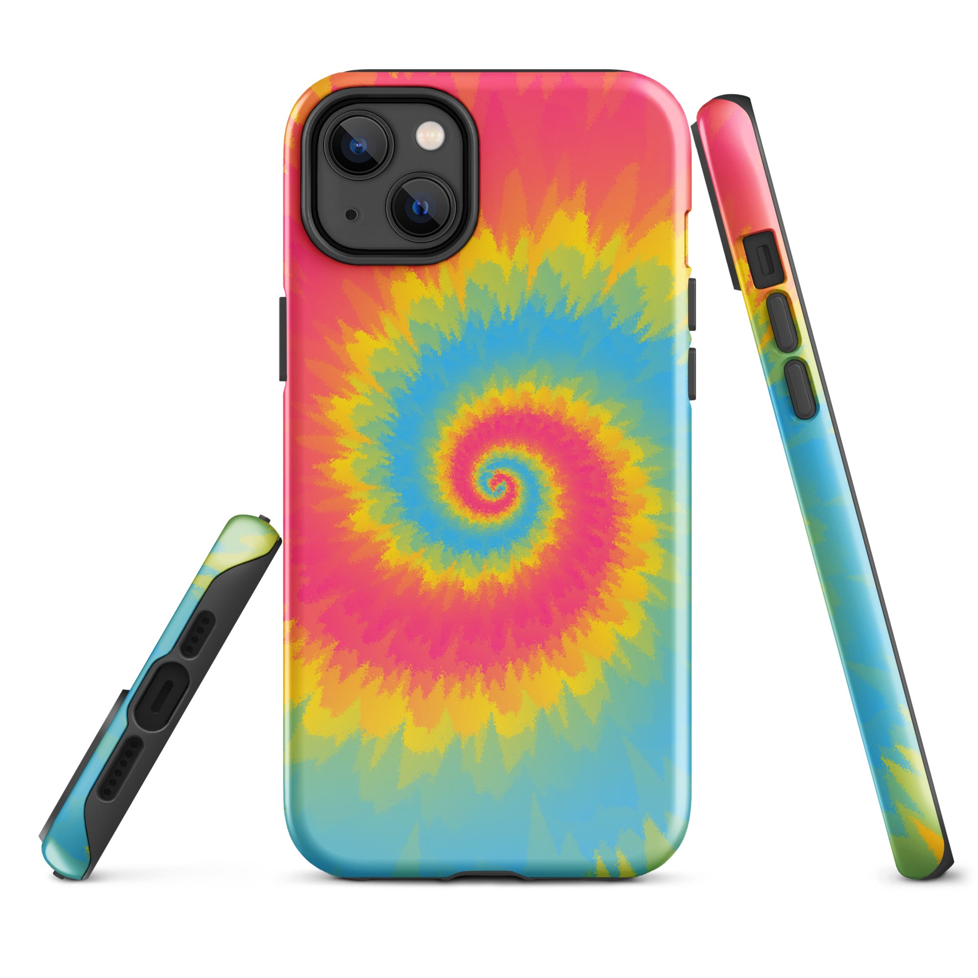 Tough Case for iPhone® Tie Dye Spiral Pansexual