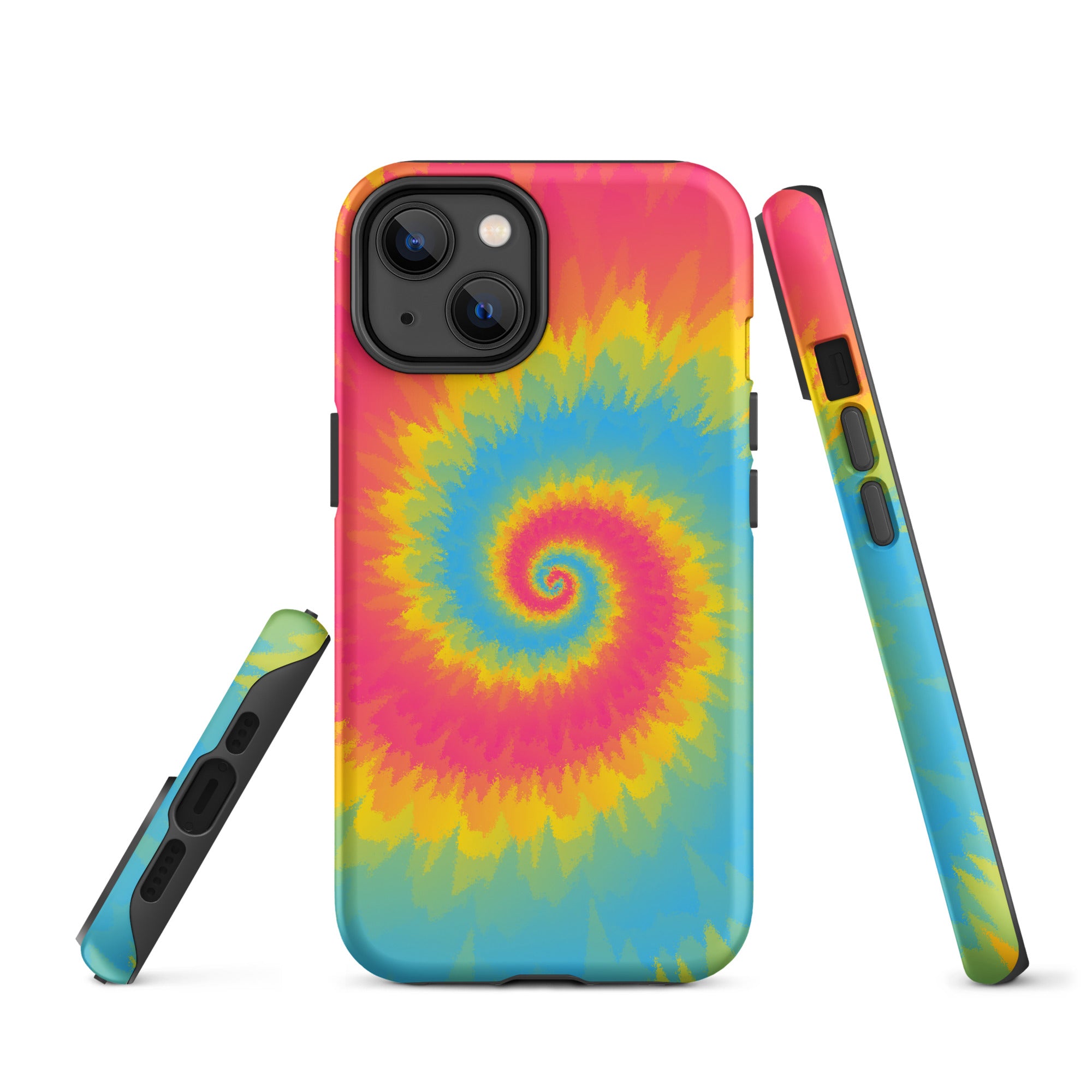 Tough Case for iPhone® Tie Dye Spiral Pansexual
