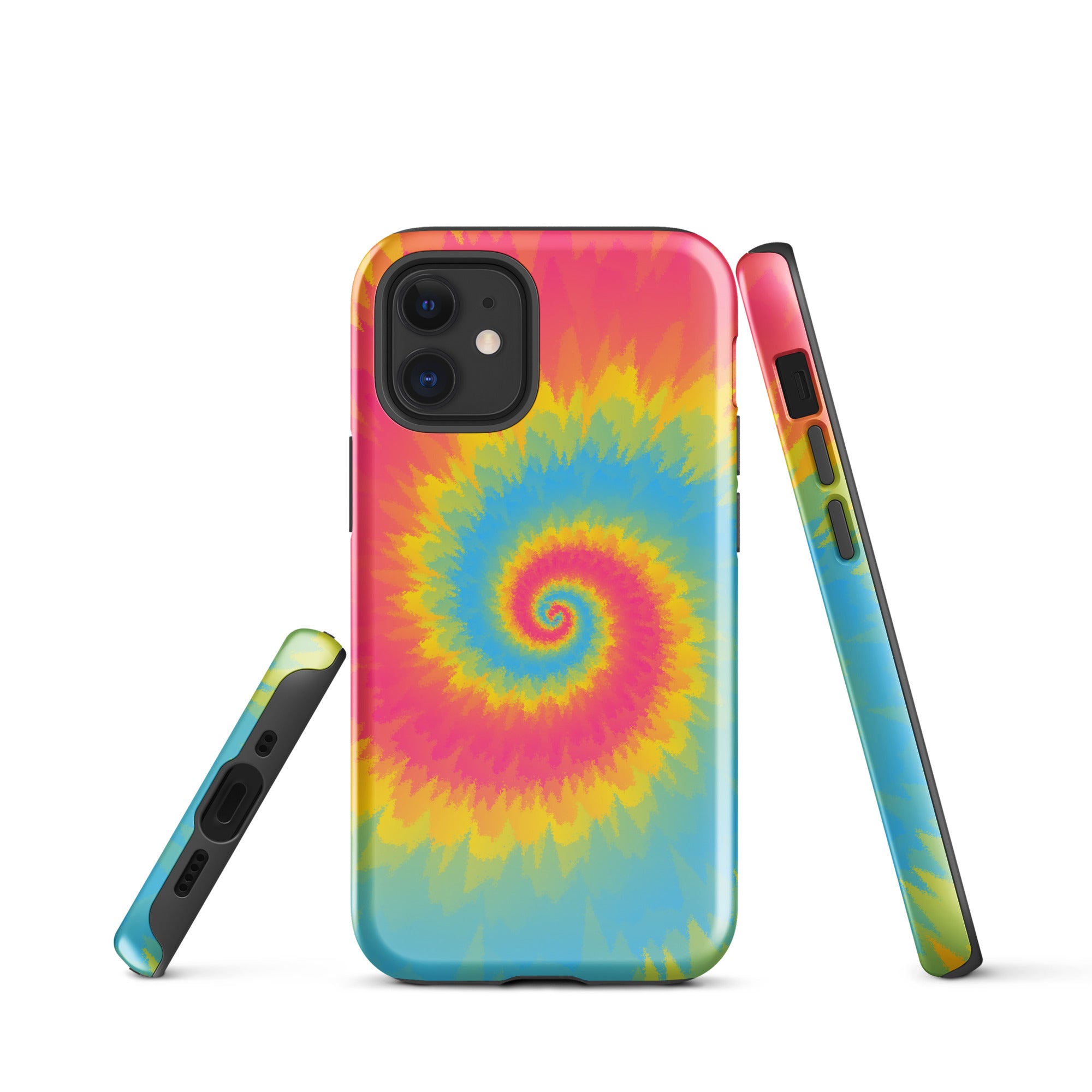 Tough Case for iPhone® Tie Dye Spiral Pansexual
