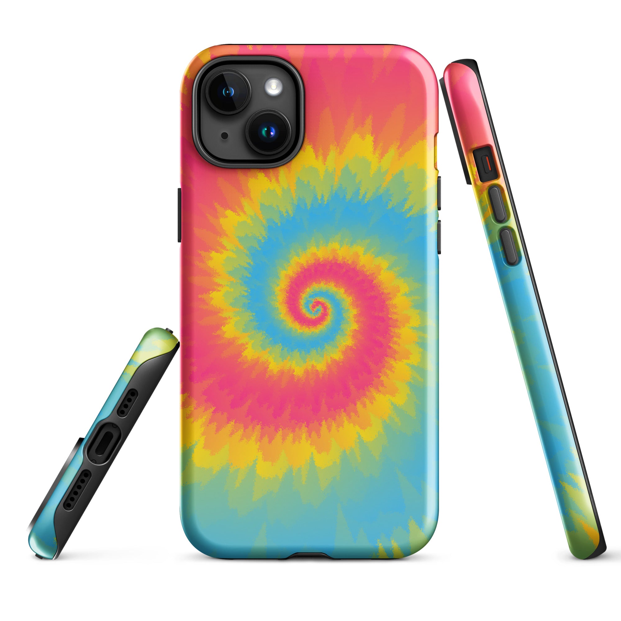 Tough Case for iPhone® Tie Dye Spiral Pansexual