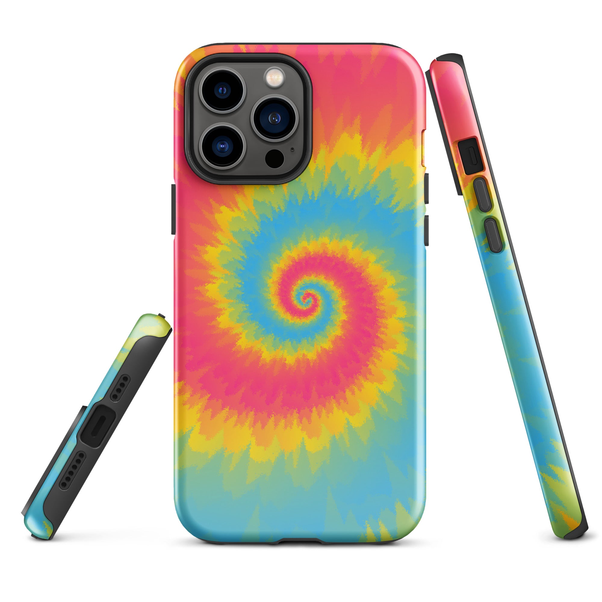 Tough Case for iPhone® Tie Dye Spiral Pansexual