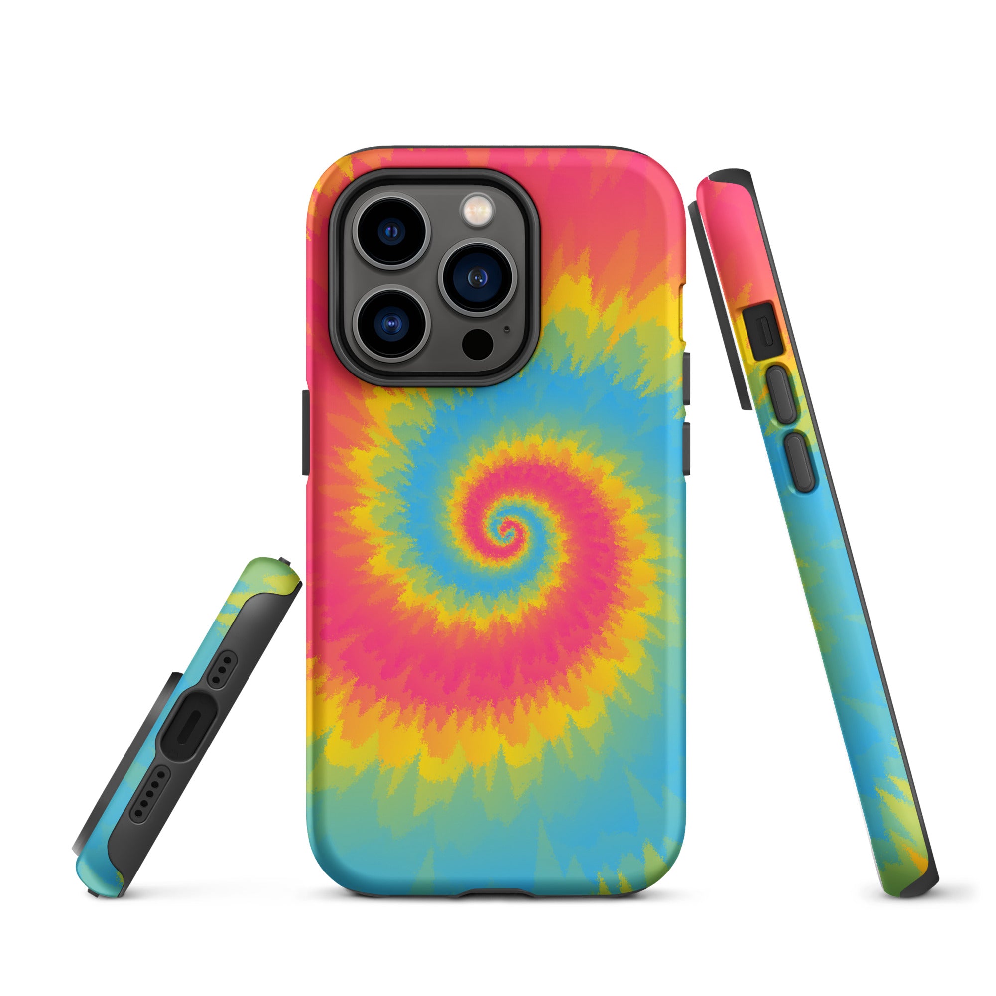 Tough Case for iPhone® Tie Dye Spiral Pansexual