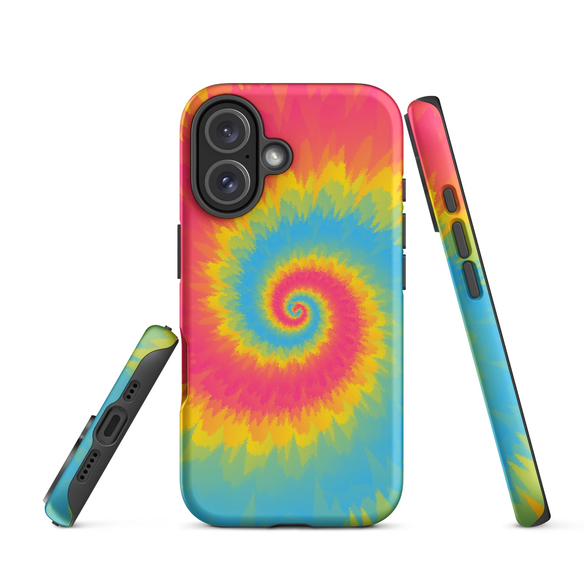 Tough Case for iPhone® Tie Dye Spiral Pansexual