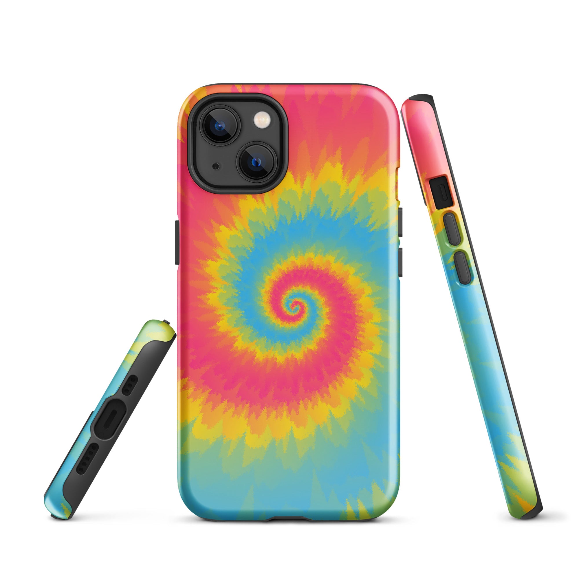 Tough Case for iPhone® Tie Dye Spiral Pansexual