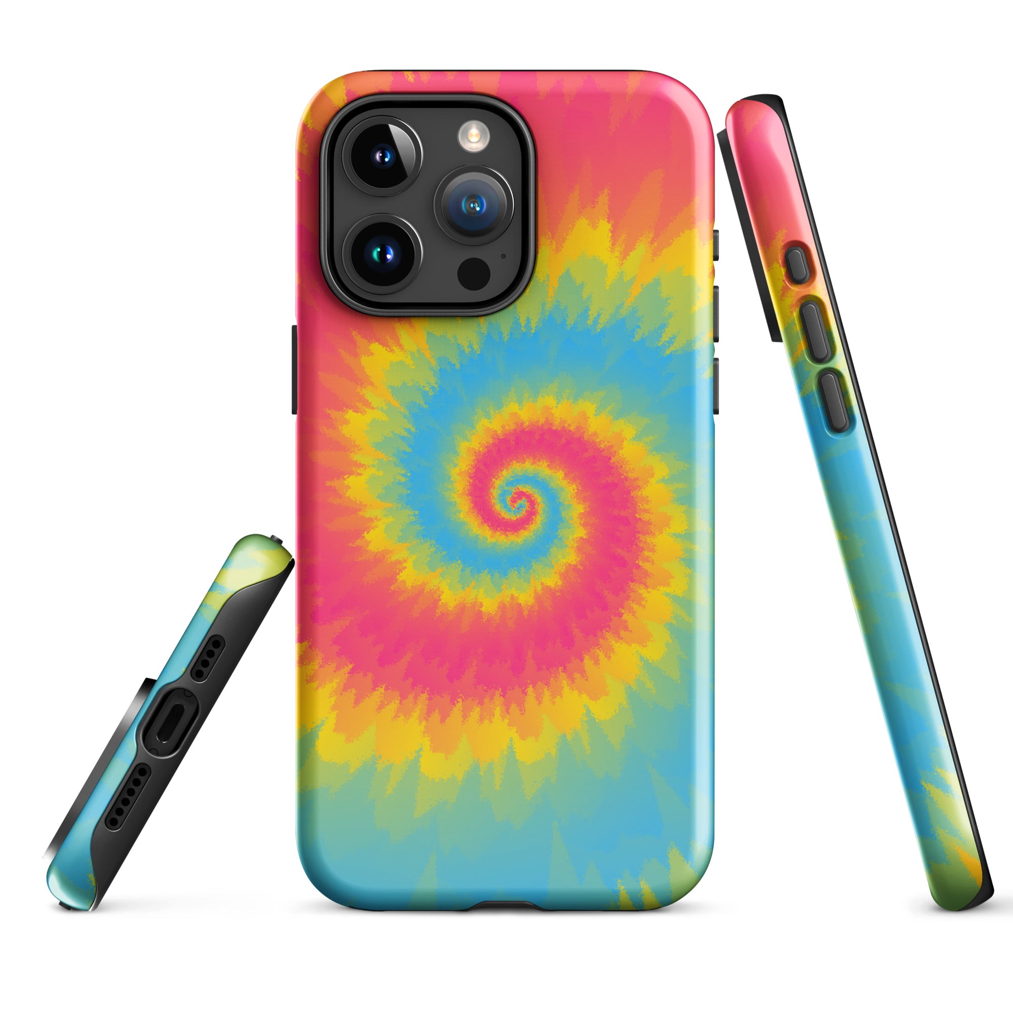 Tough Case for iPhone® Tie Dye Spiral Pansexual