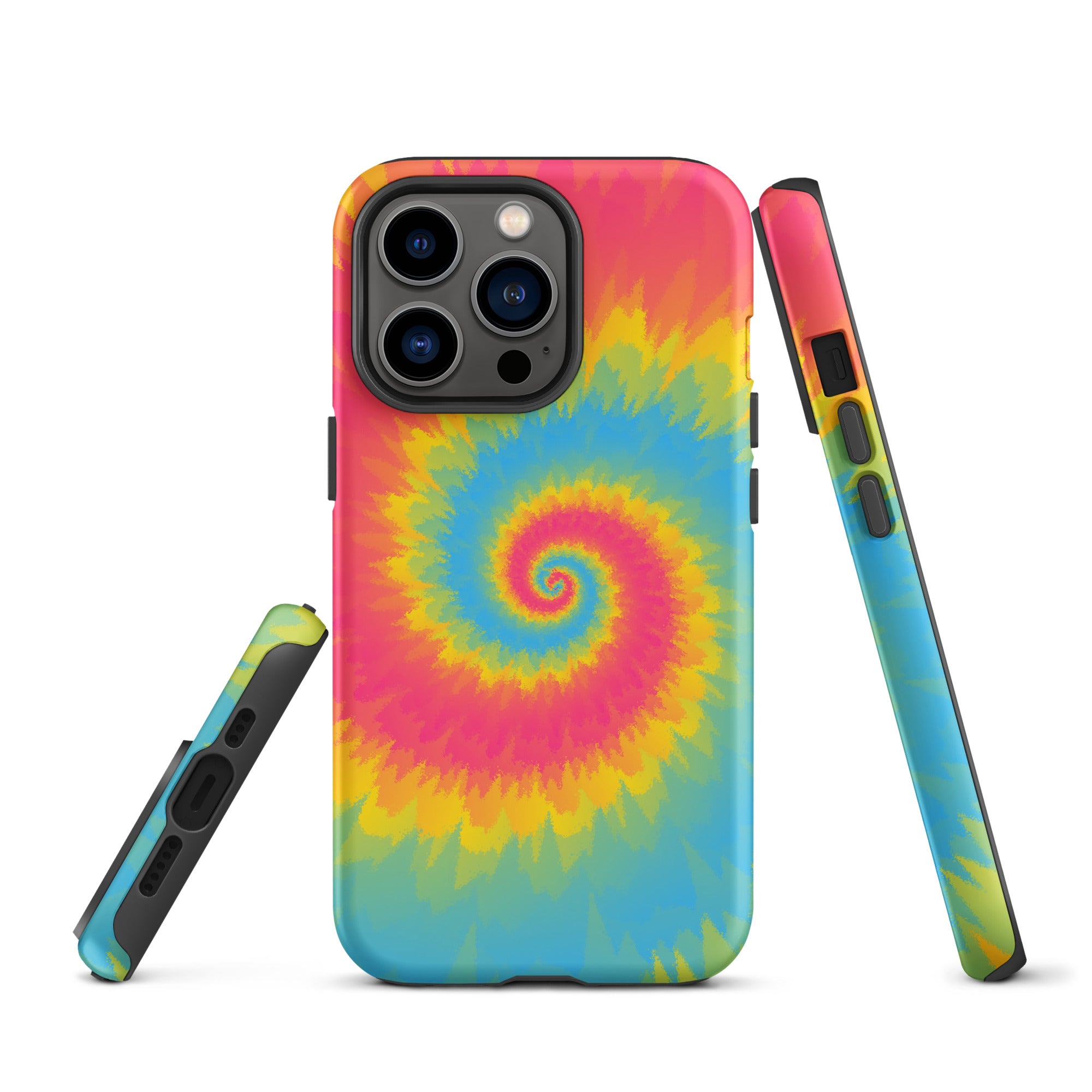 Tough Case for iPhone® Tie Dye Spiral Pansexual