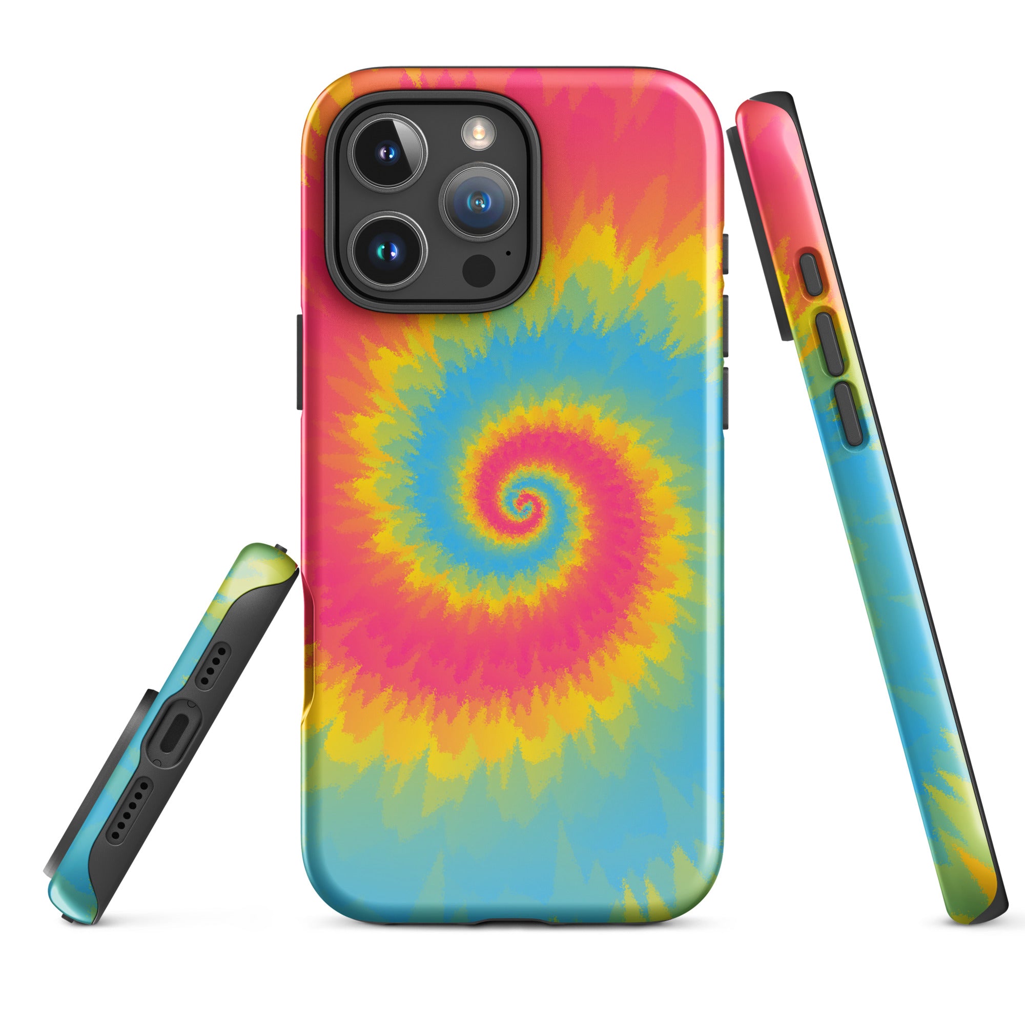 Tough Case for iPhone® Tie Dye Spiral Pansexual