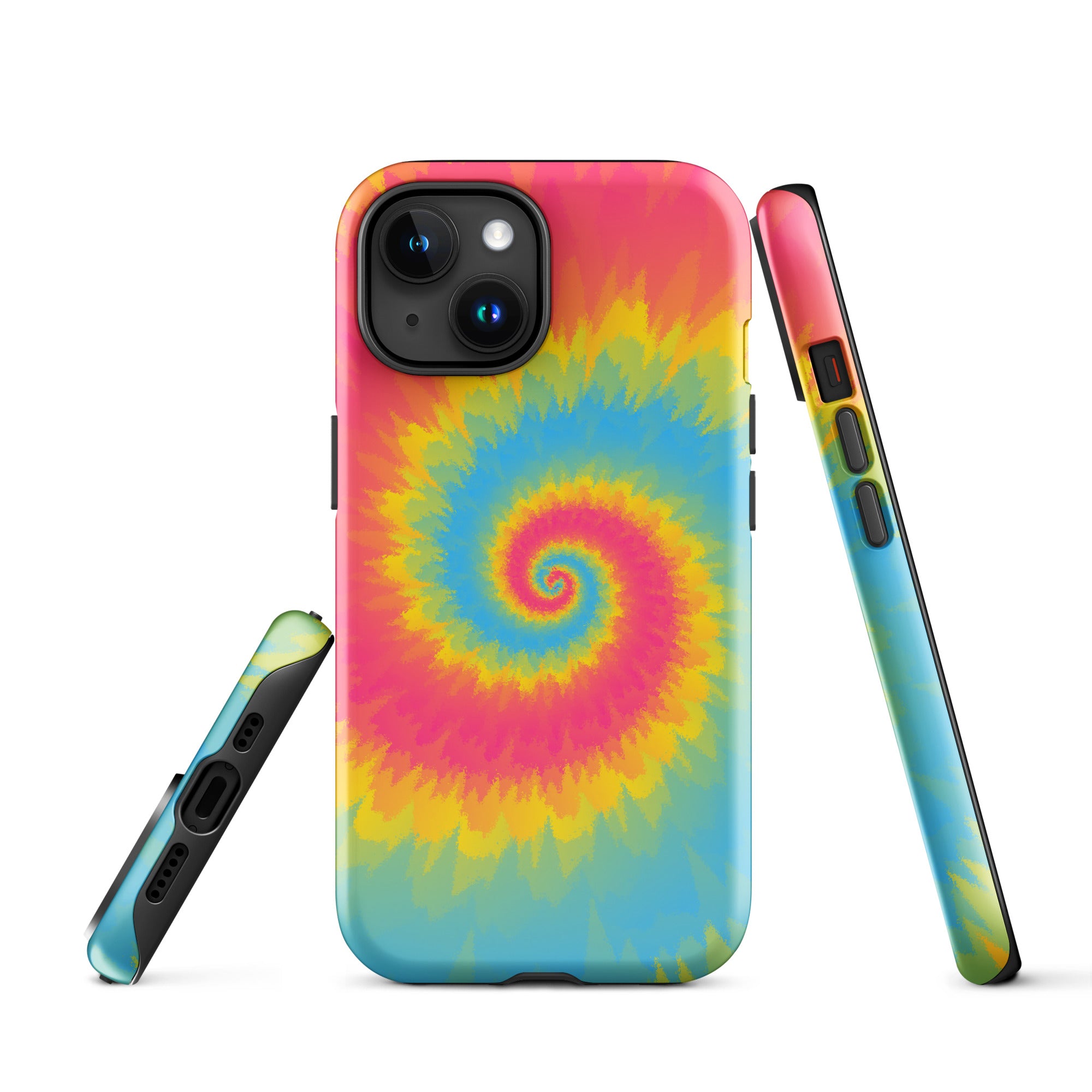Tough Case for iPhone® Tie Dye Spiral Pansexual