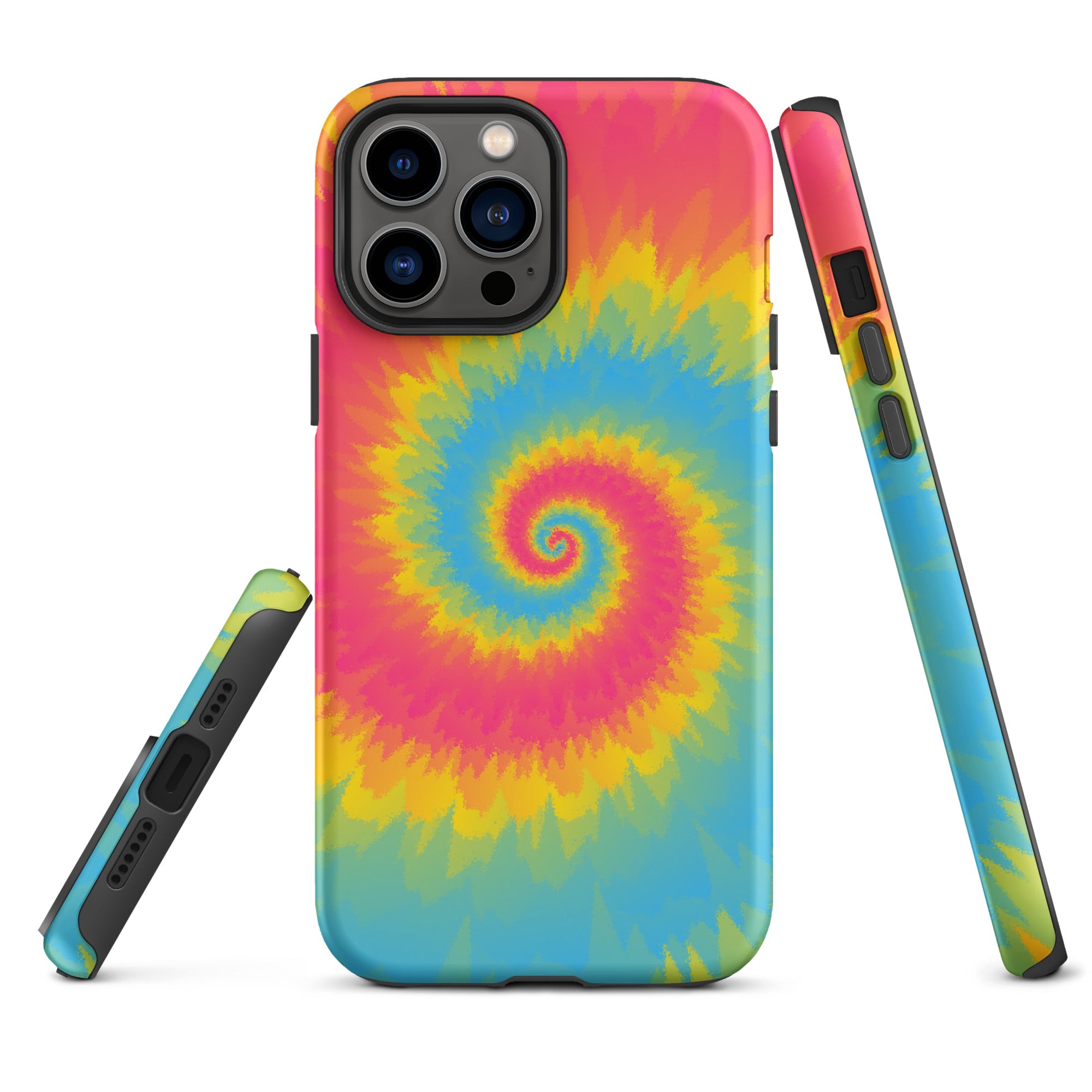 Tough Case for iPhone® Tie Dye Spiral Pansexual