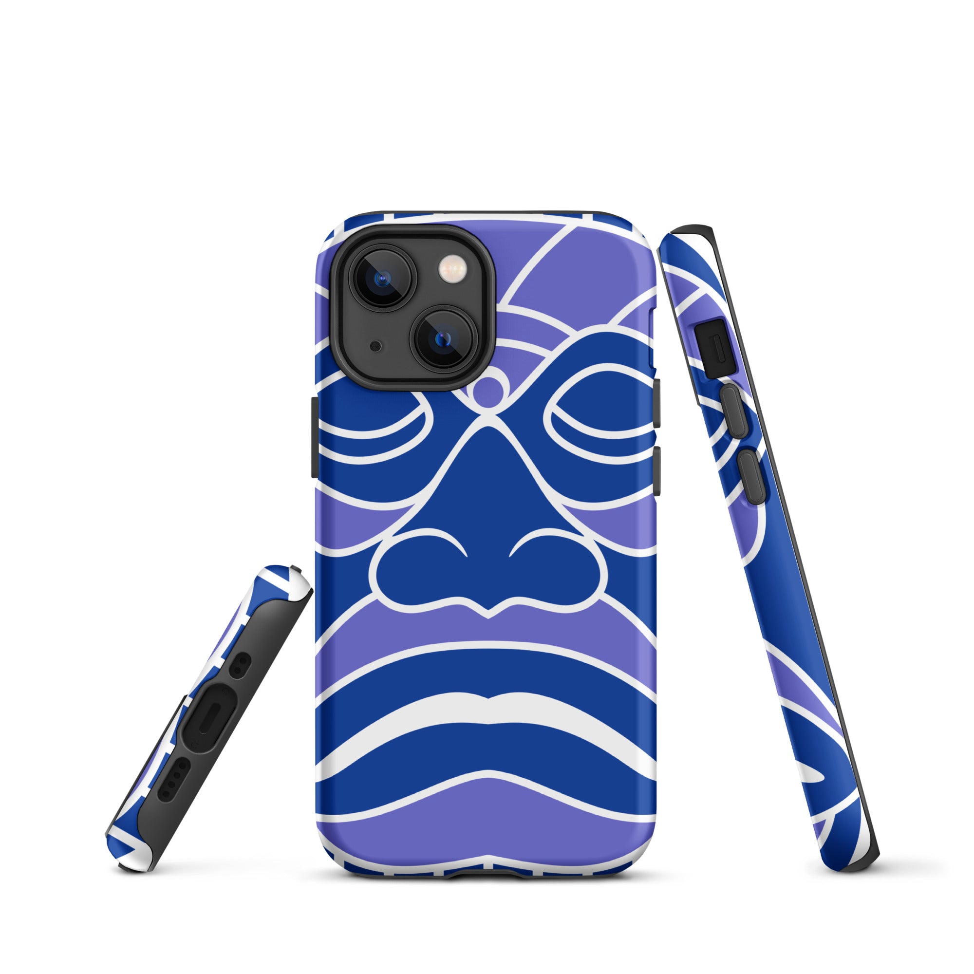 Tough Case for iPhone® Totem Mask Blue