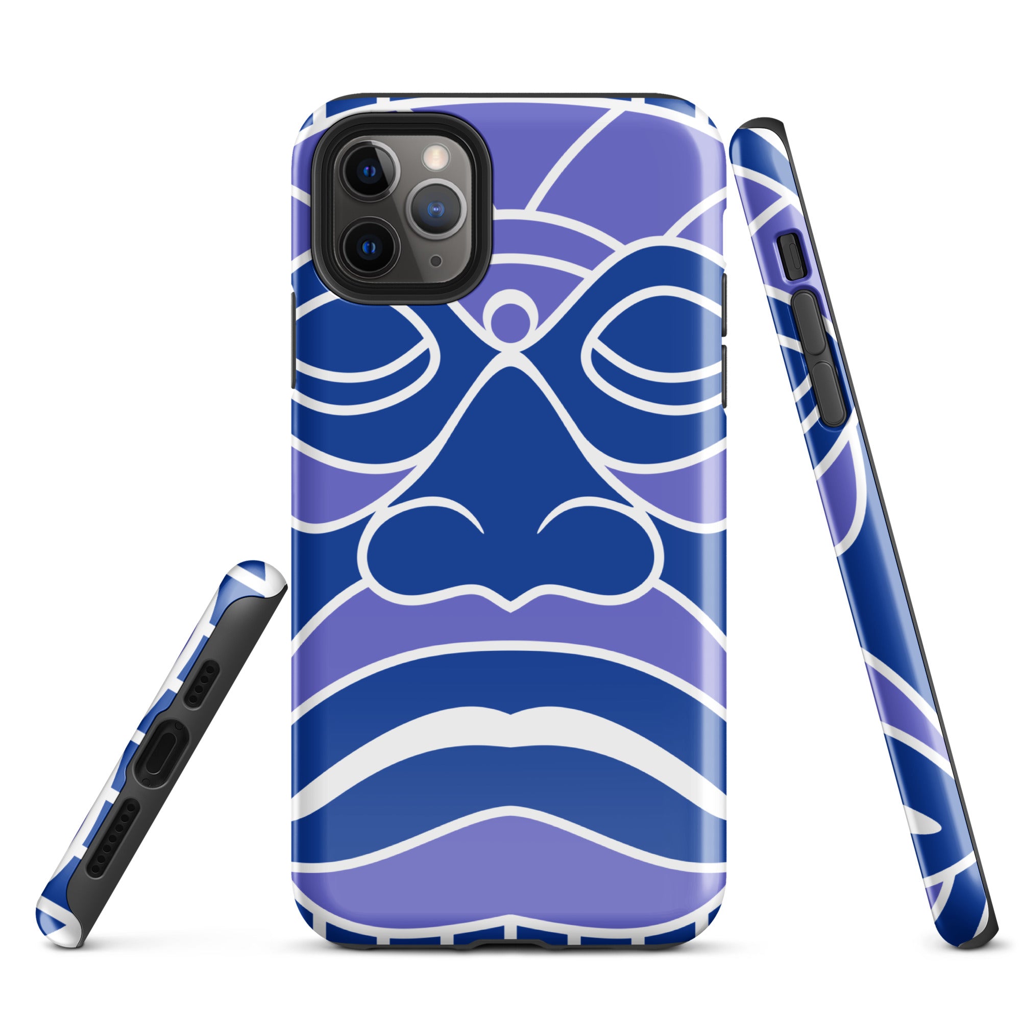 Tough Case for iPhone® Totem Mask Blue