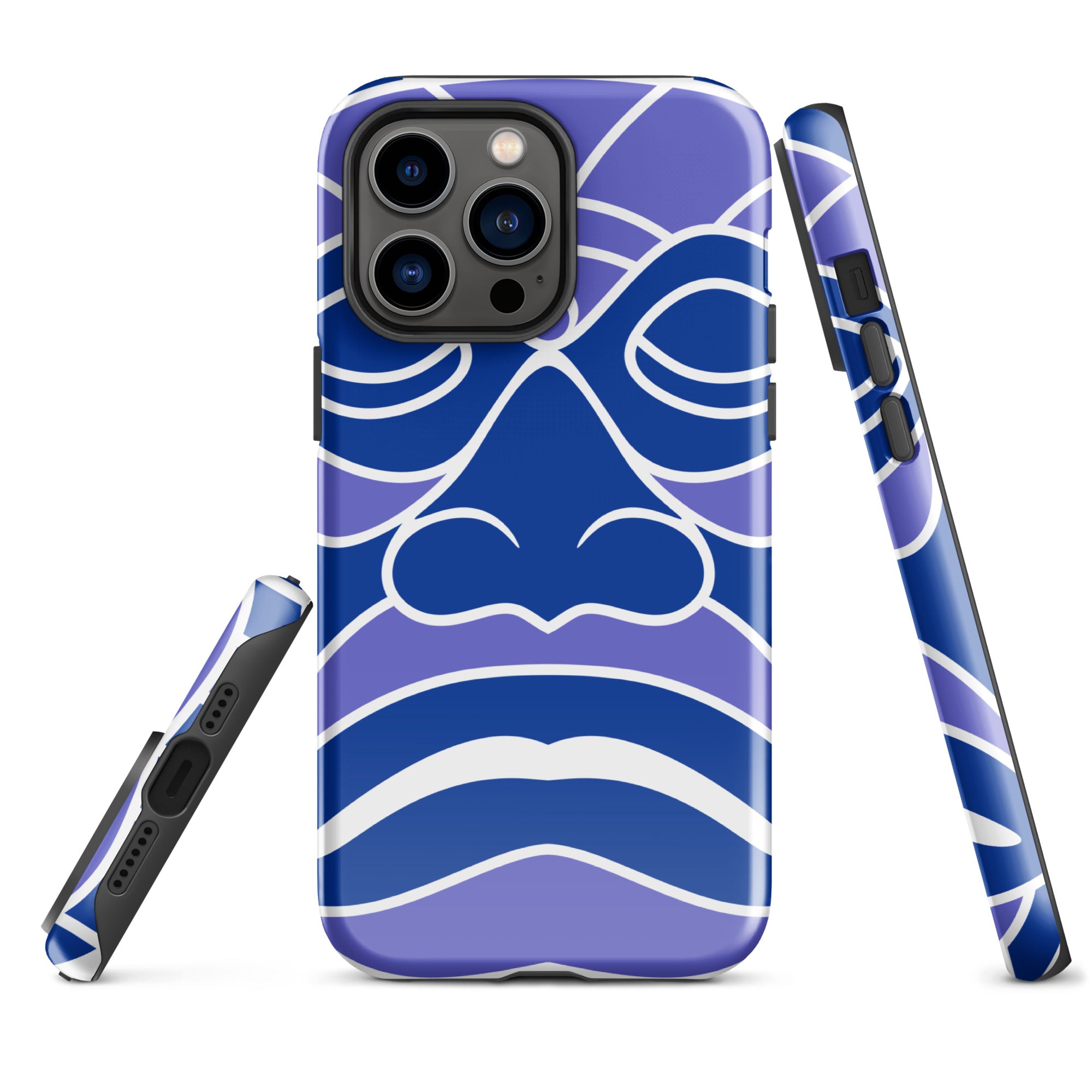 Tough Case for iPhone® Totem Mask Blue