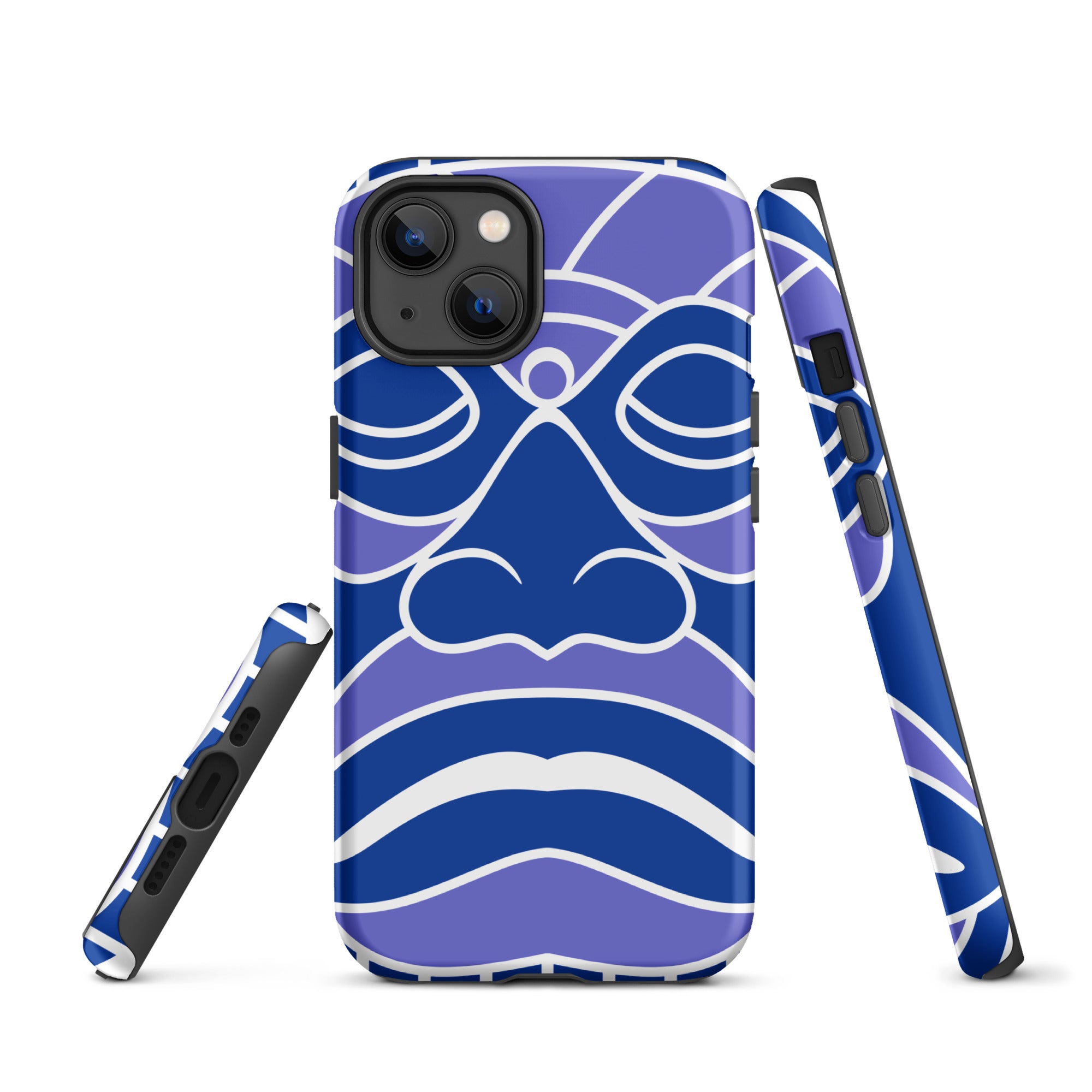 Tough Case for iPhone® Totem Mask Blue