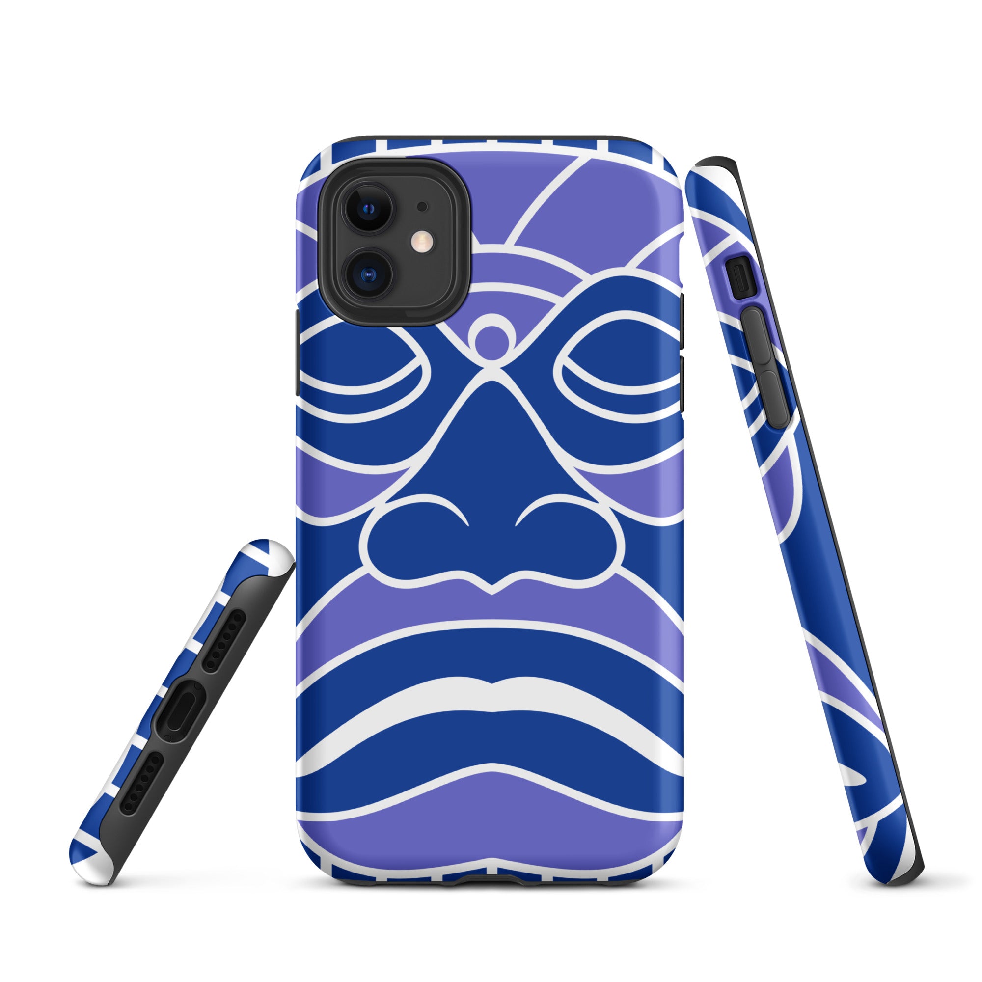Tough Case for iPhone® Totem Mask Blue