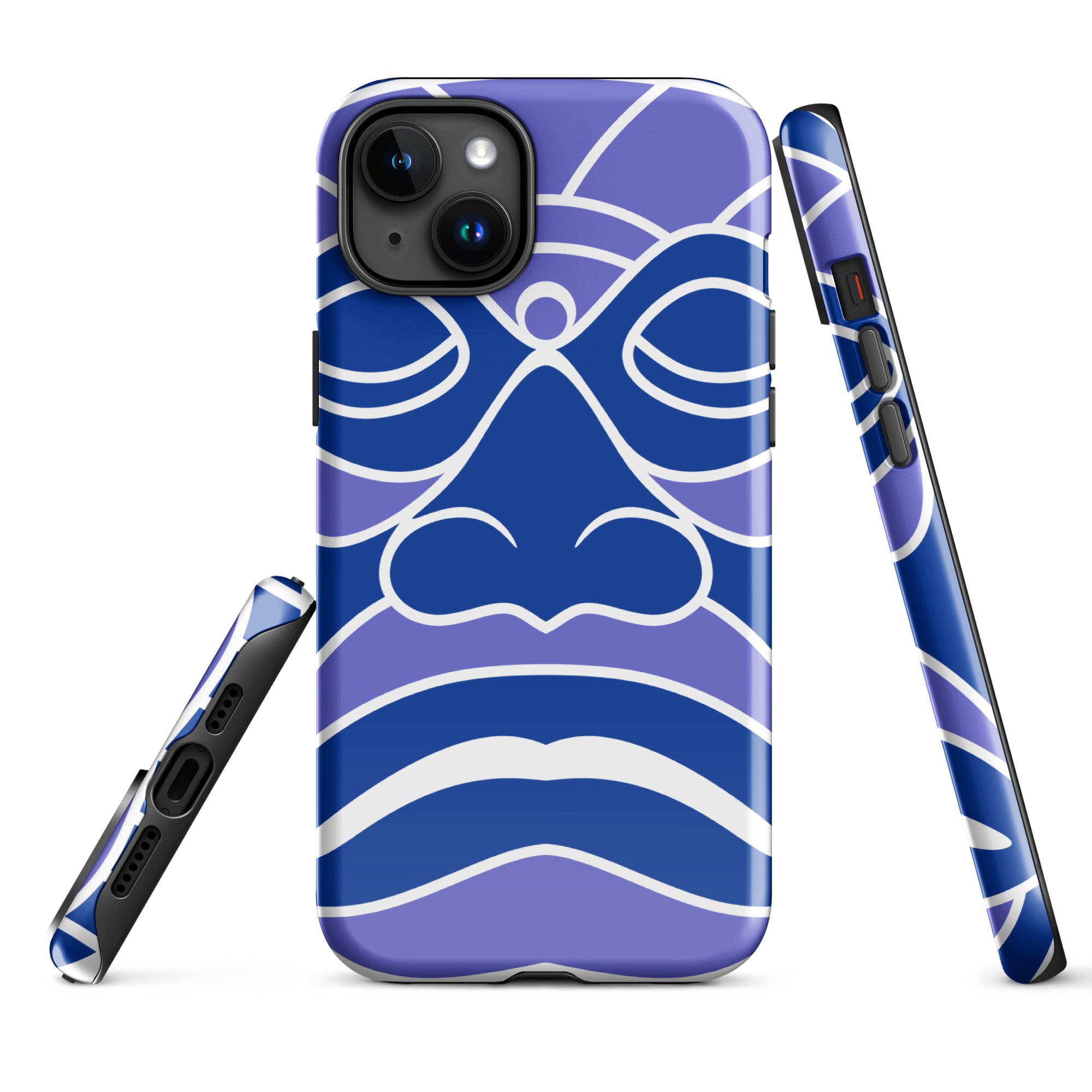 Tough Case for iPhone® Totem Mask Blue