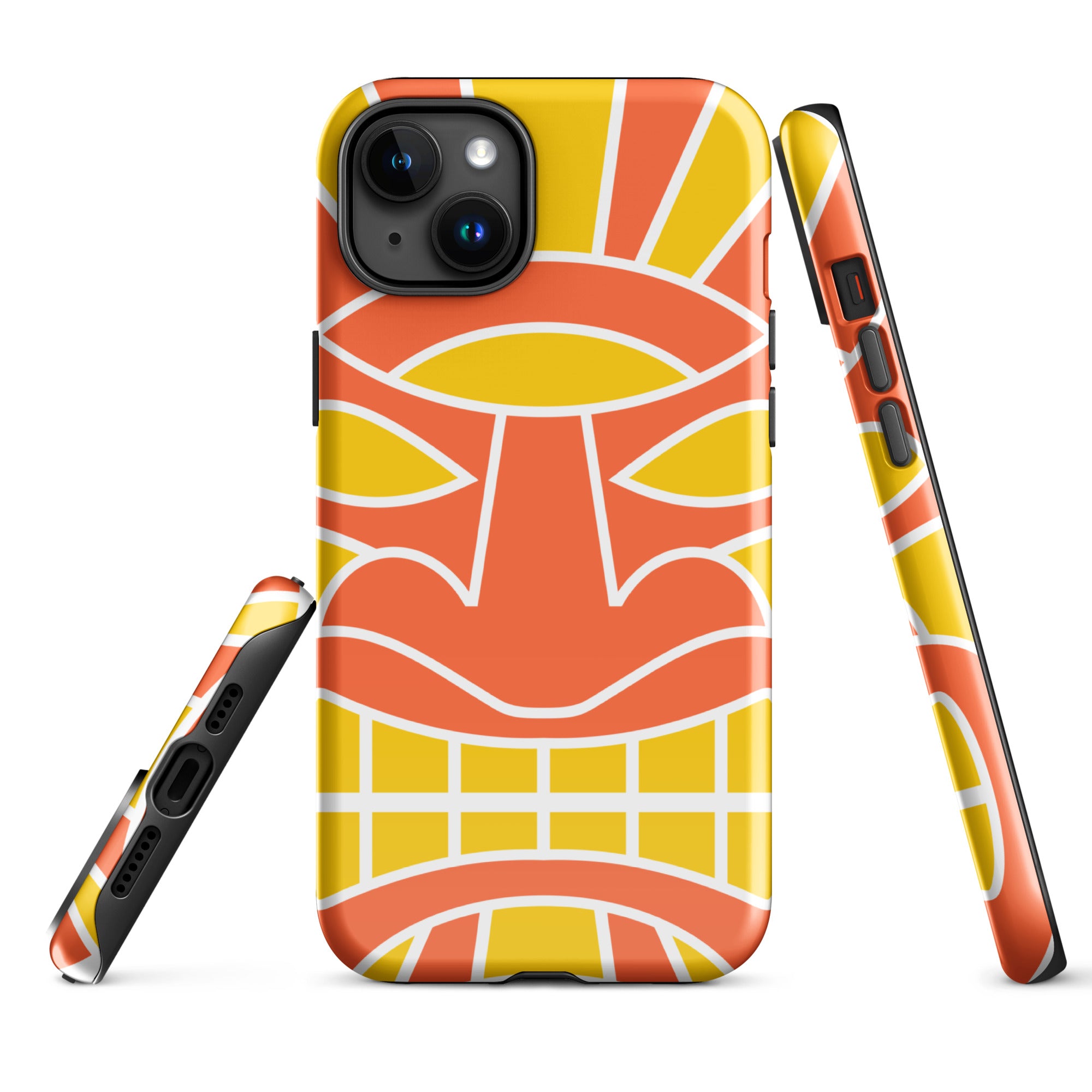 Tough Case for iPhone® Totem Mask Orange