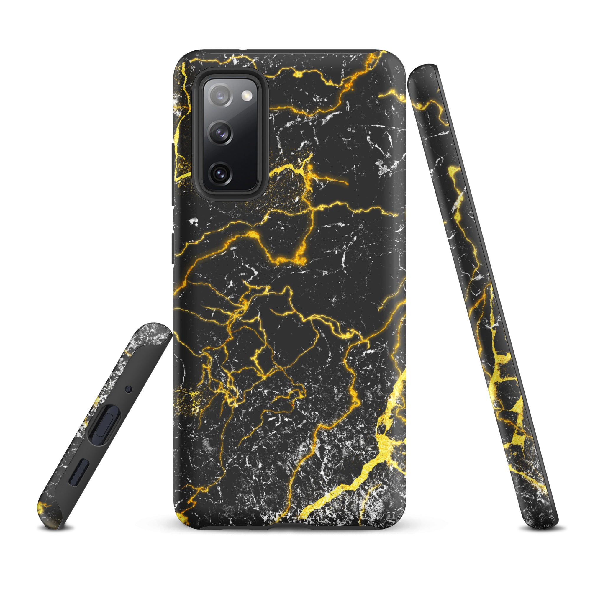 Tough case for Samsung® Marble Black and Gold