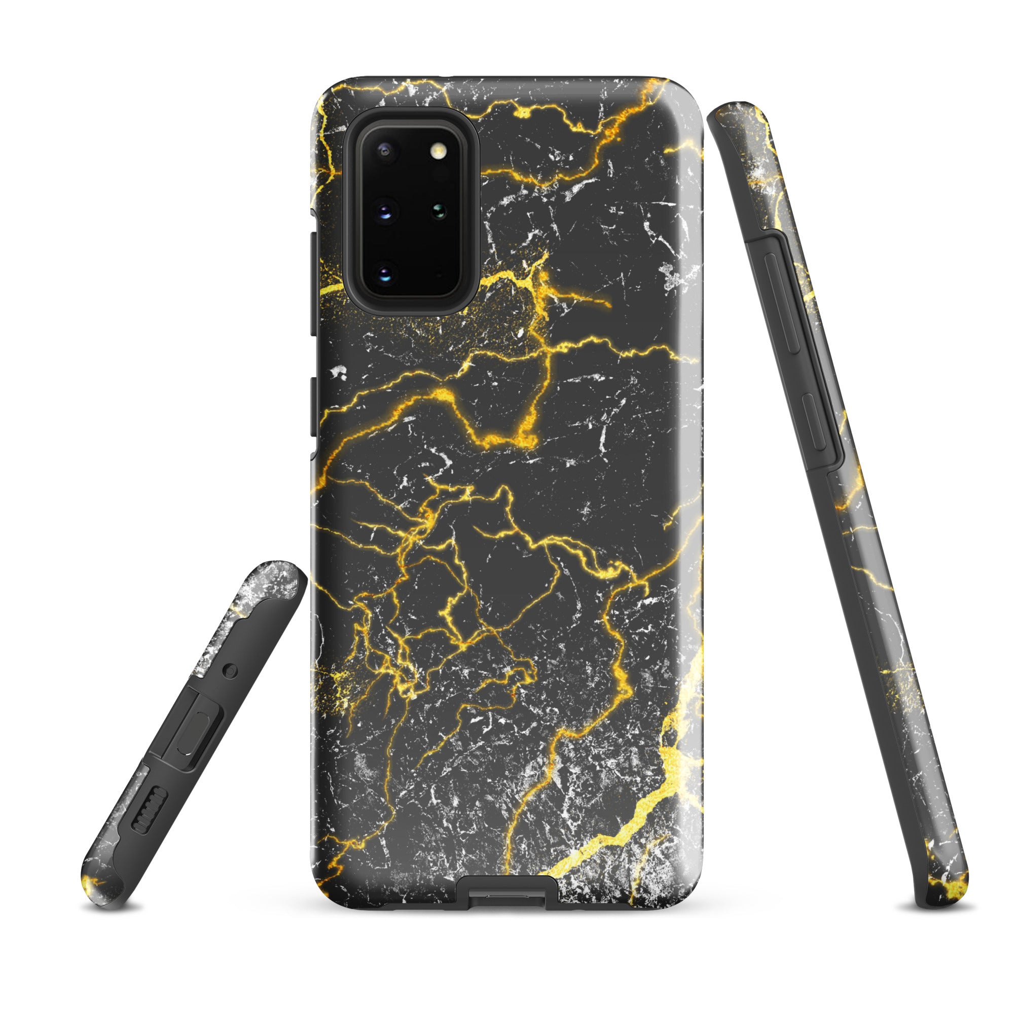 Tough case for Samsung® Marble Black and Gold