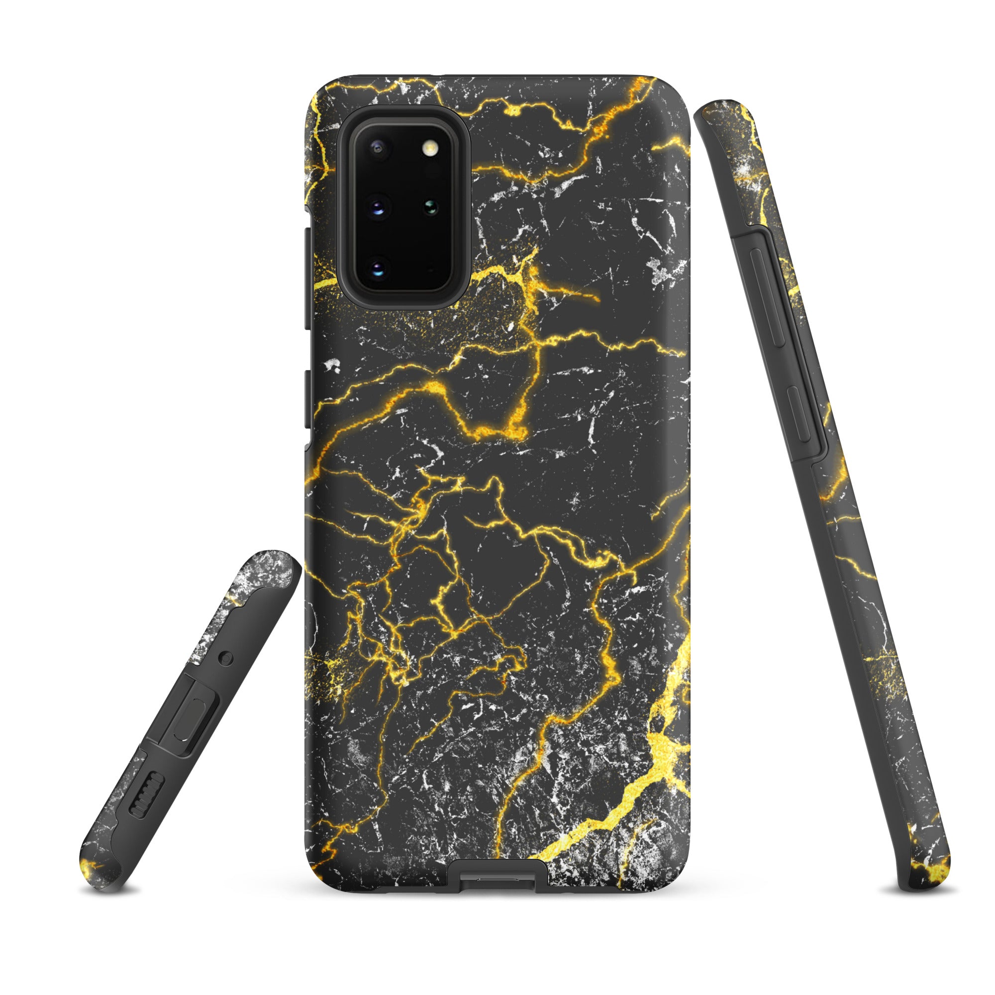 Tough case for Samsung® Marble Black and Gold