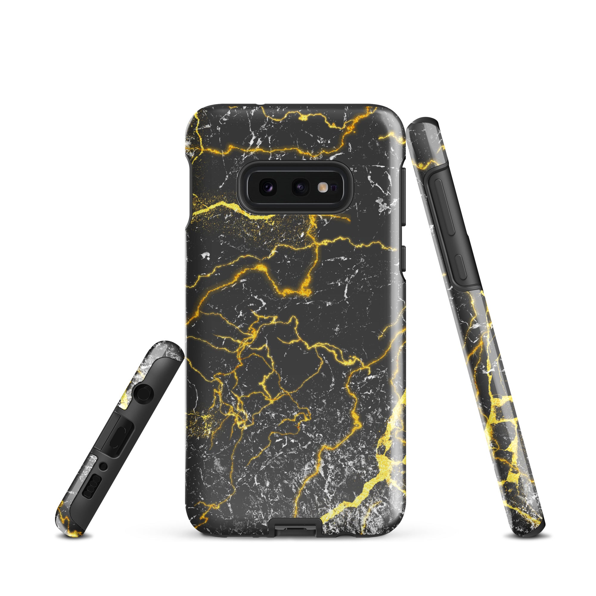 Tough case for Samsung® Marble Black and Gold