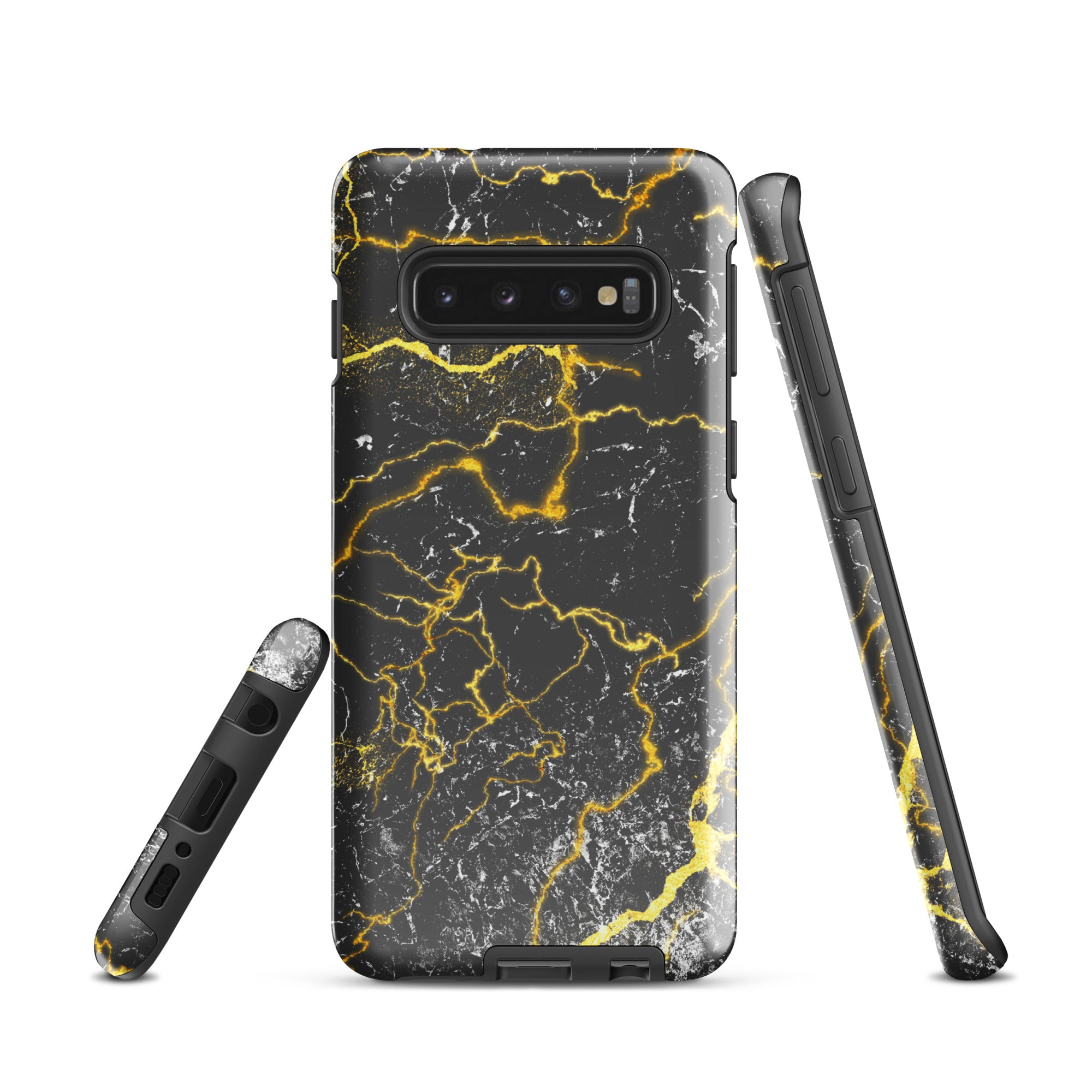 Tough case for Samsung® Marble Black and Gold