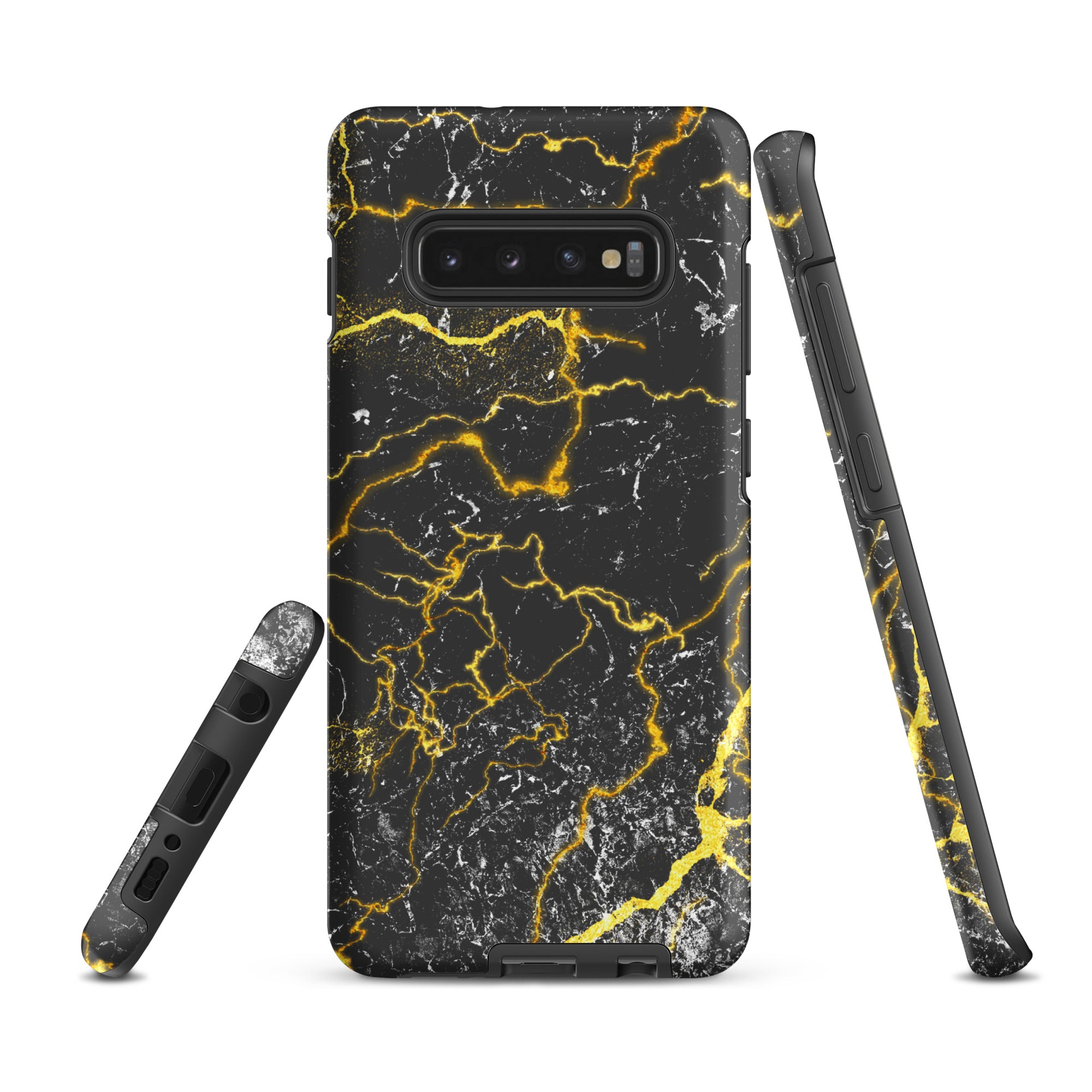Tough case for Samsung® Marble Black and Gold