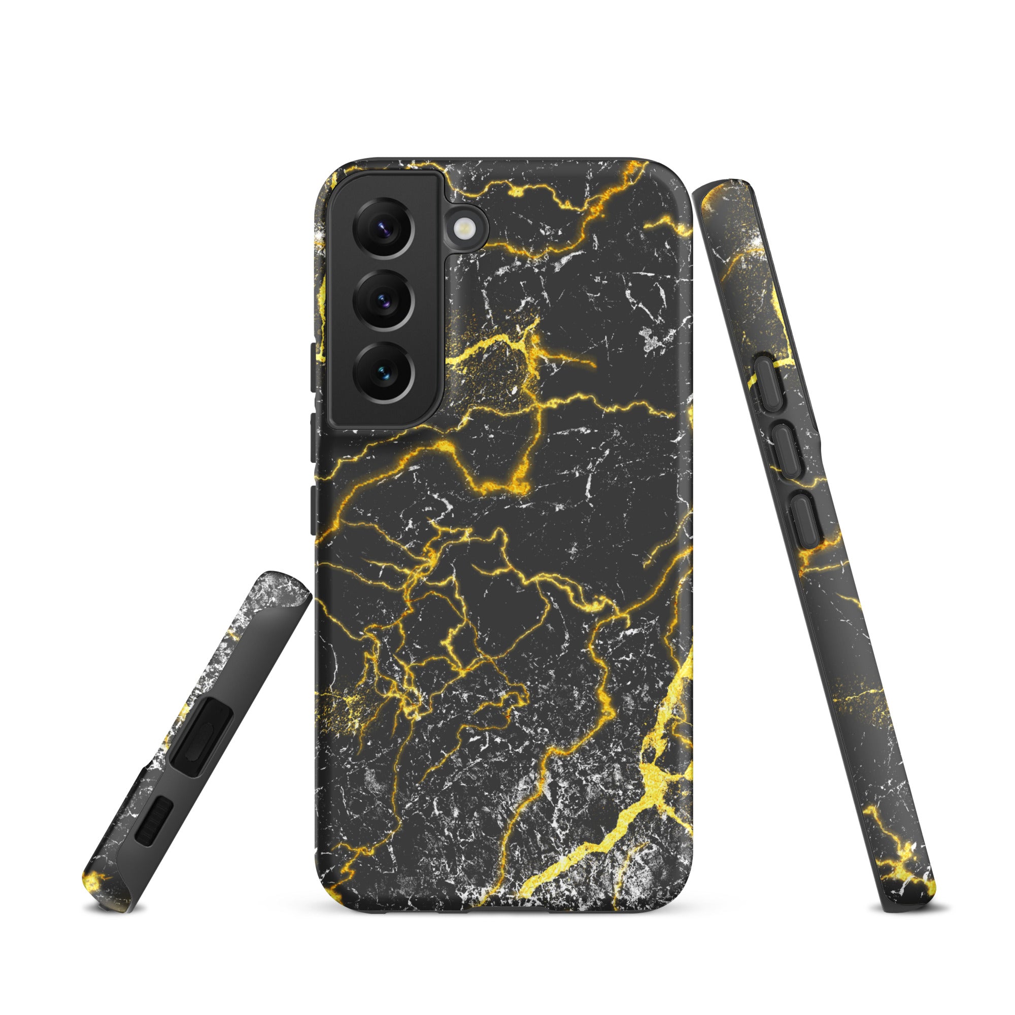 Tough case for Samsung® Marble Black and Gold