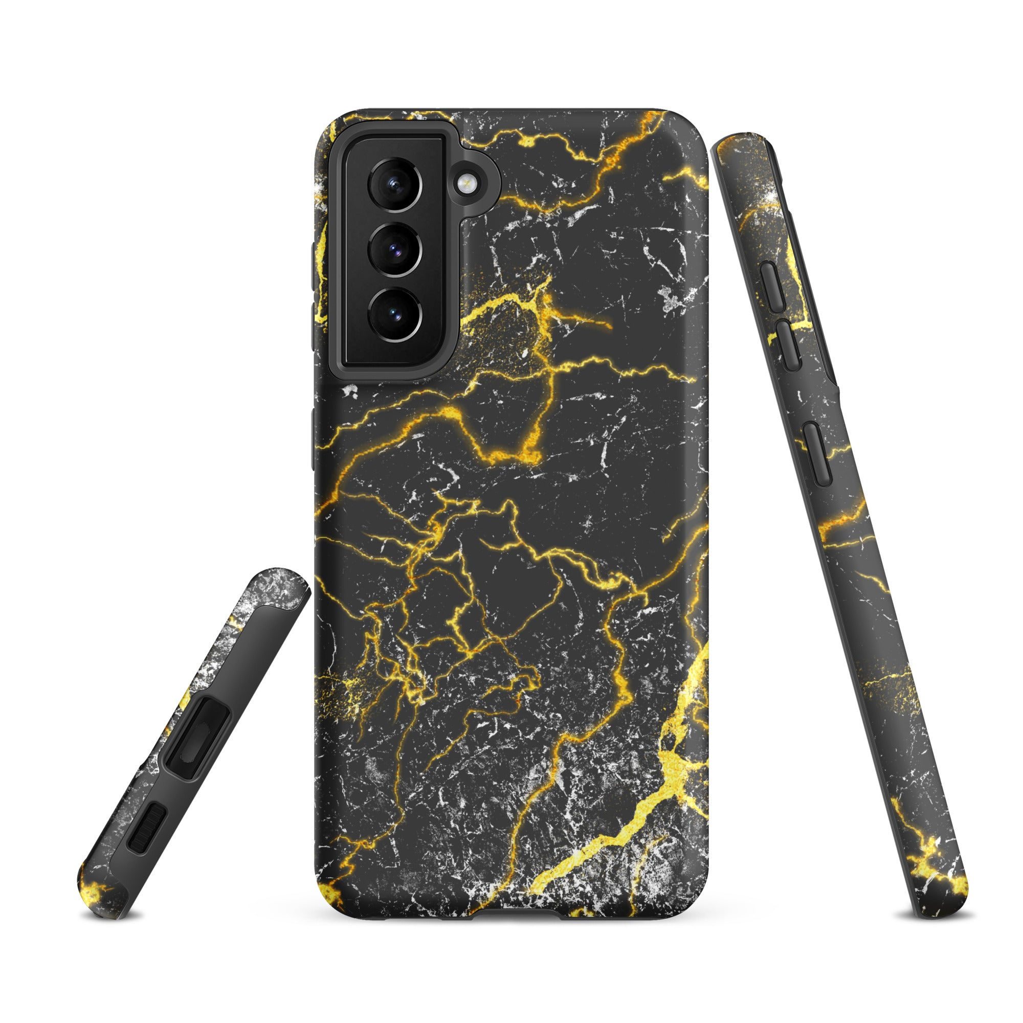 Tough case for Samsung® Marble Black and Gold