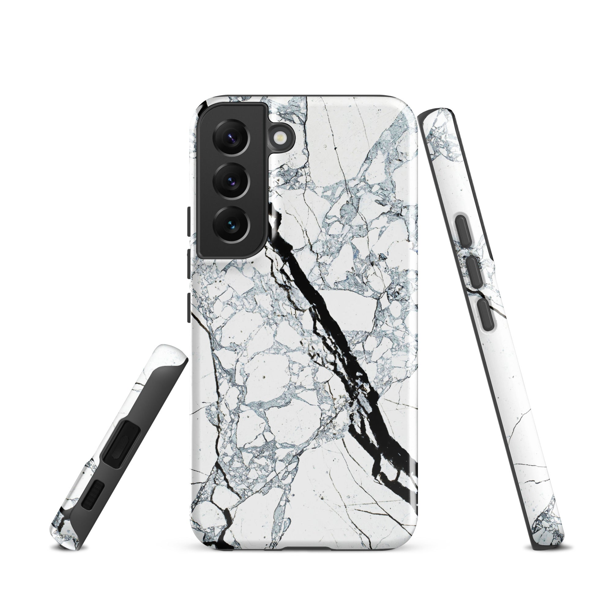 Tough case for Samsung® Marble Black and White