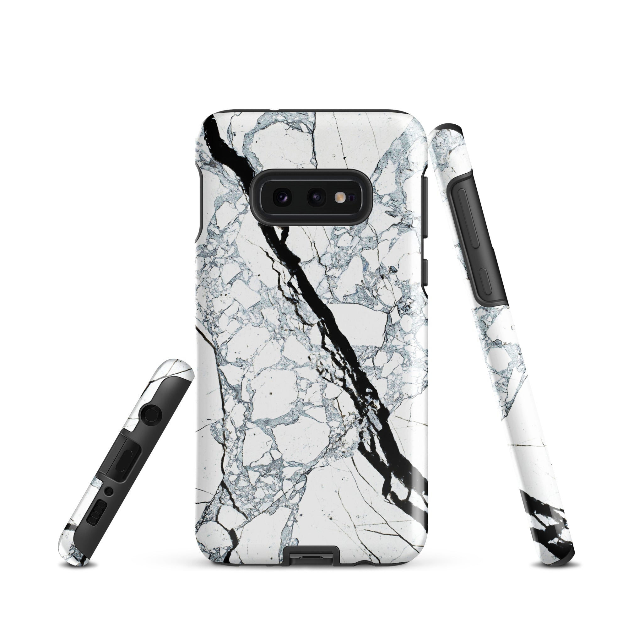 Tough case for Samsung® Marble Black and White