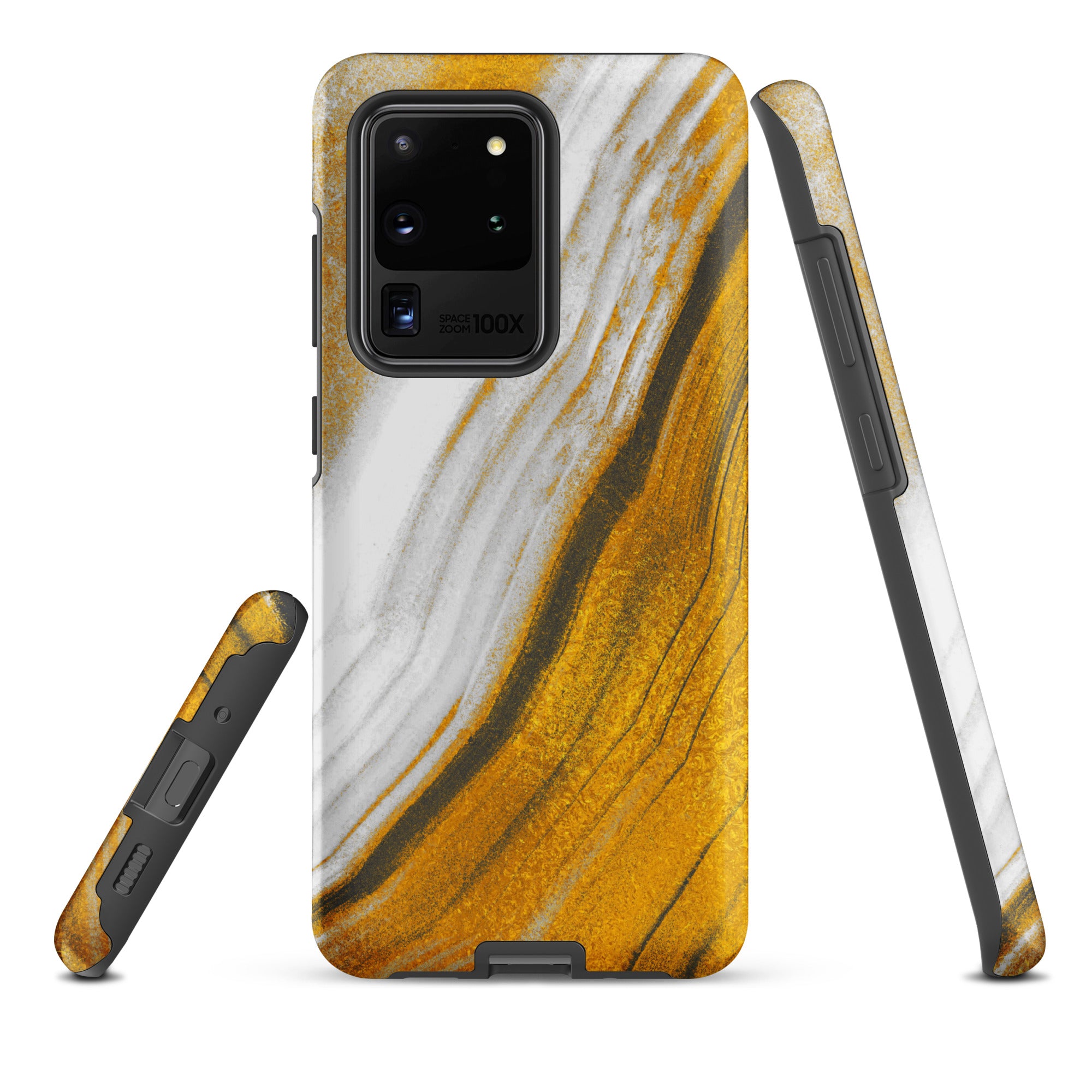 Tough case for Samsung® Marble Brown and White