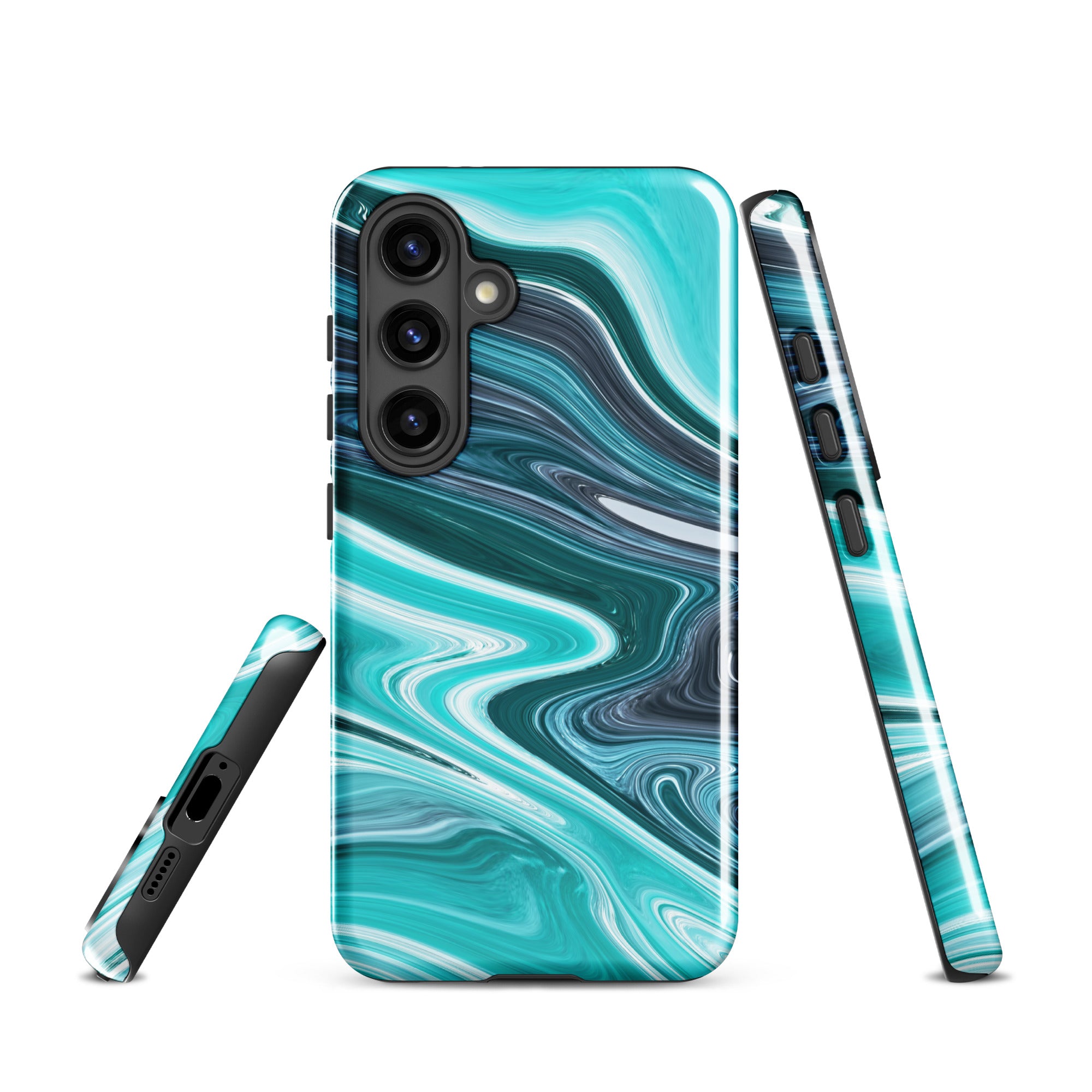Tough case for Samsung® Marble Cyan