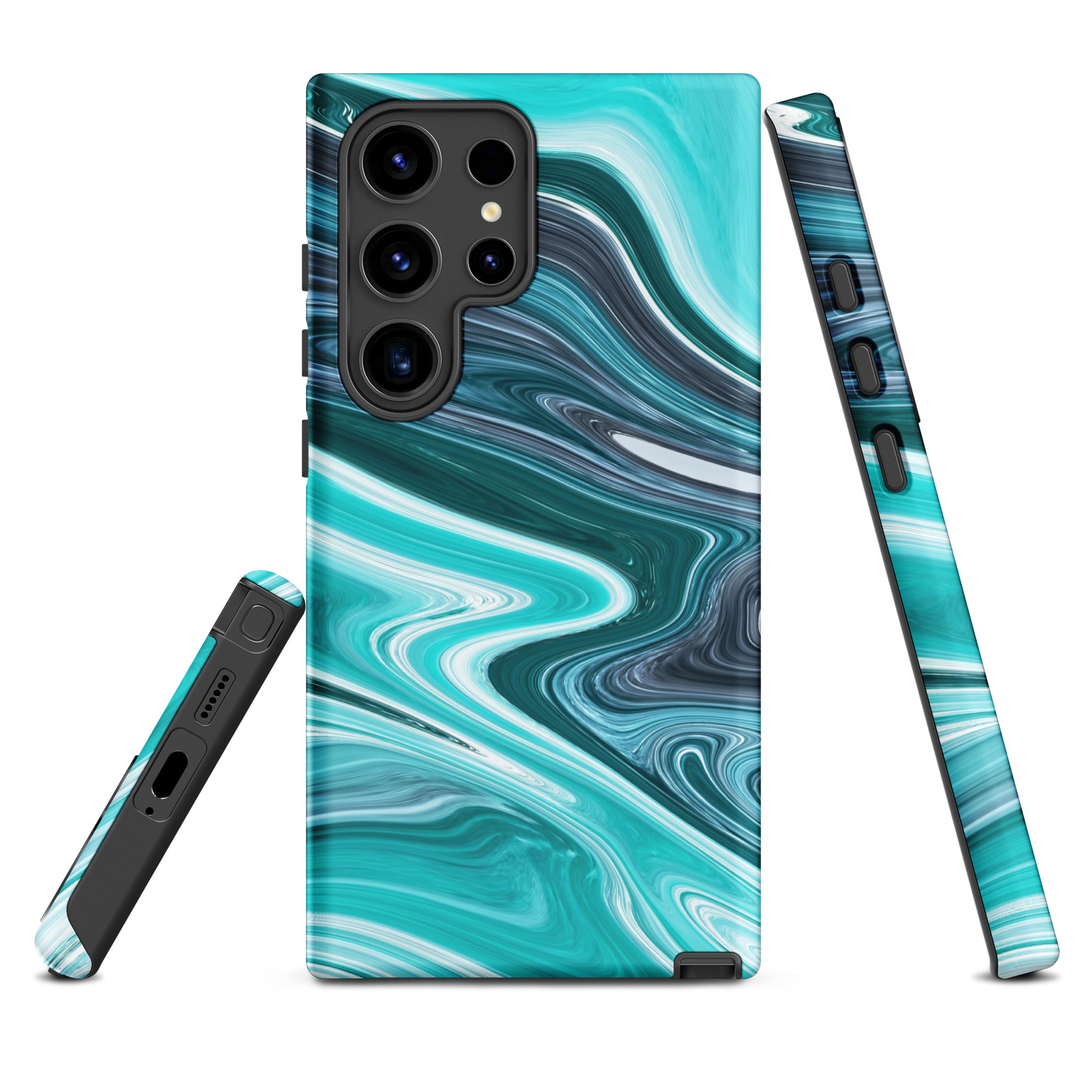 Tough case for Samsung® Marble Cyan