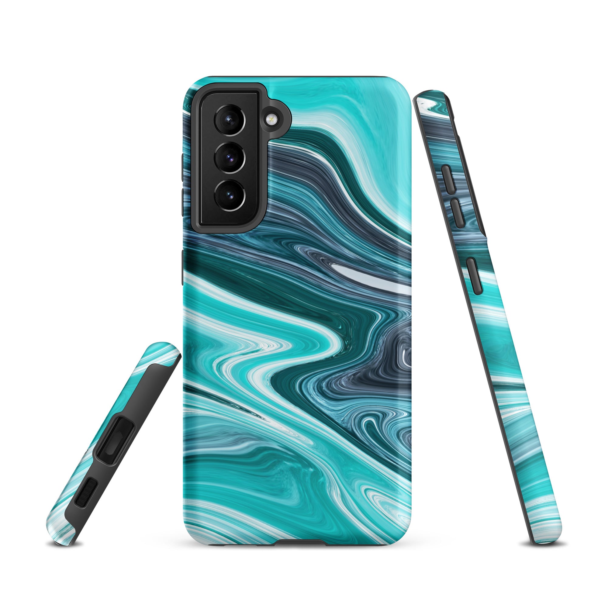 Tough case for Samsung® Marble Cyan