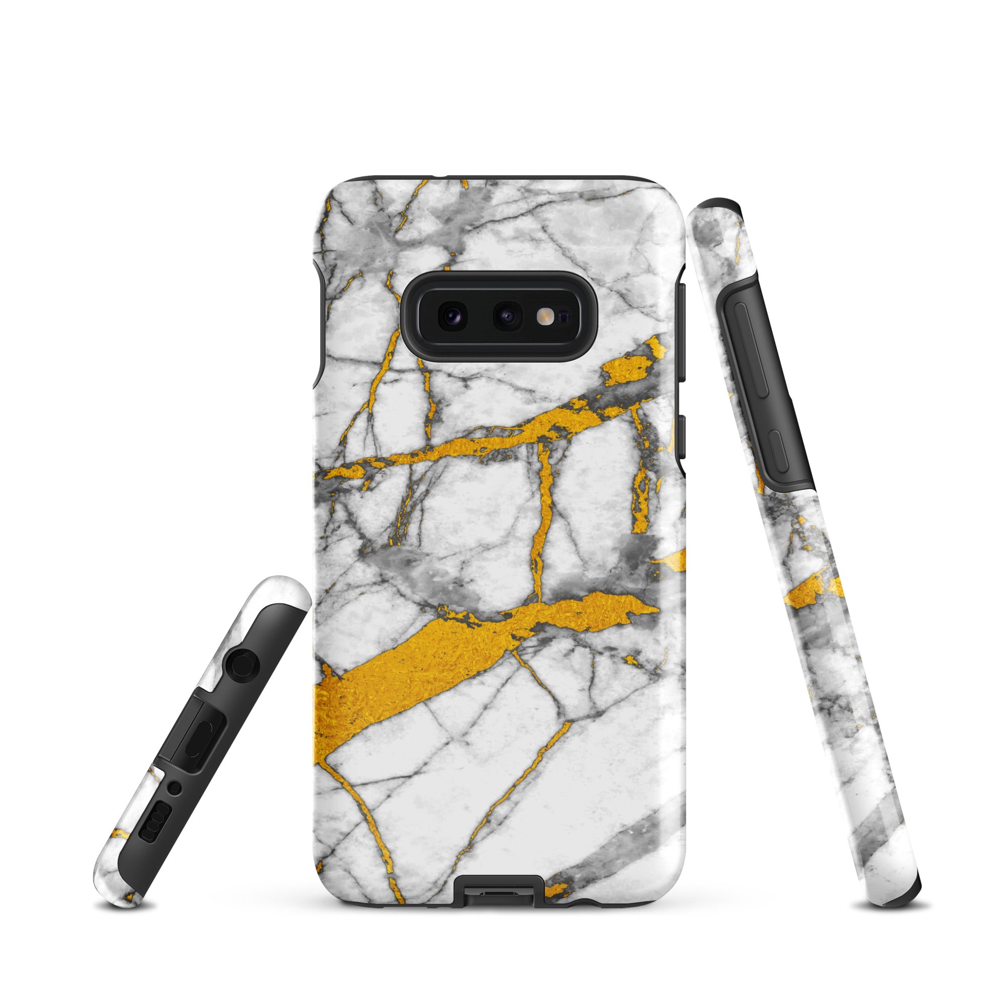 Tough case for Samsung® Marble White and Gold