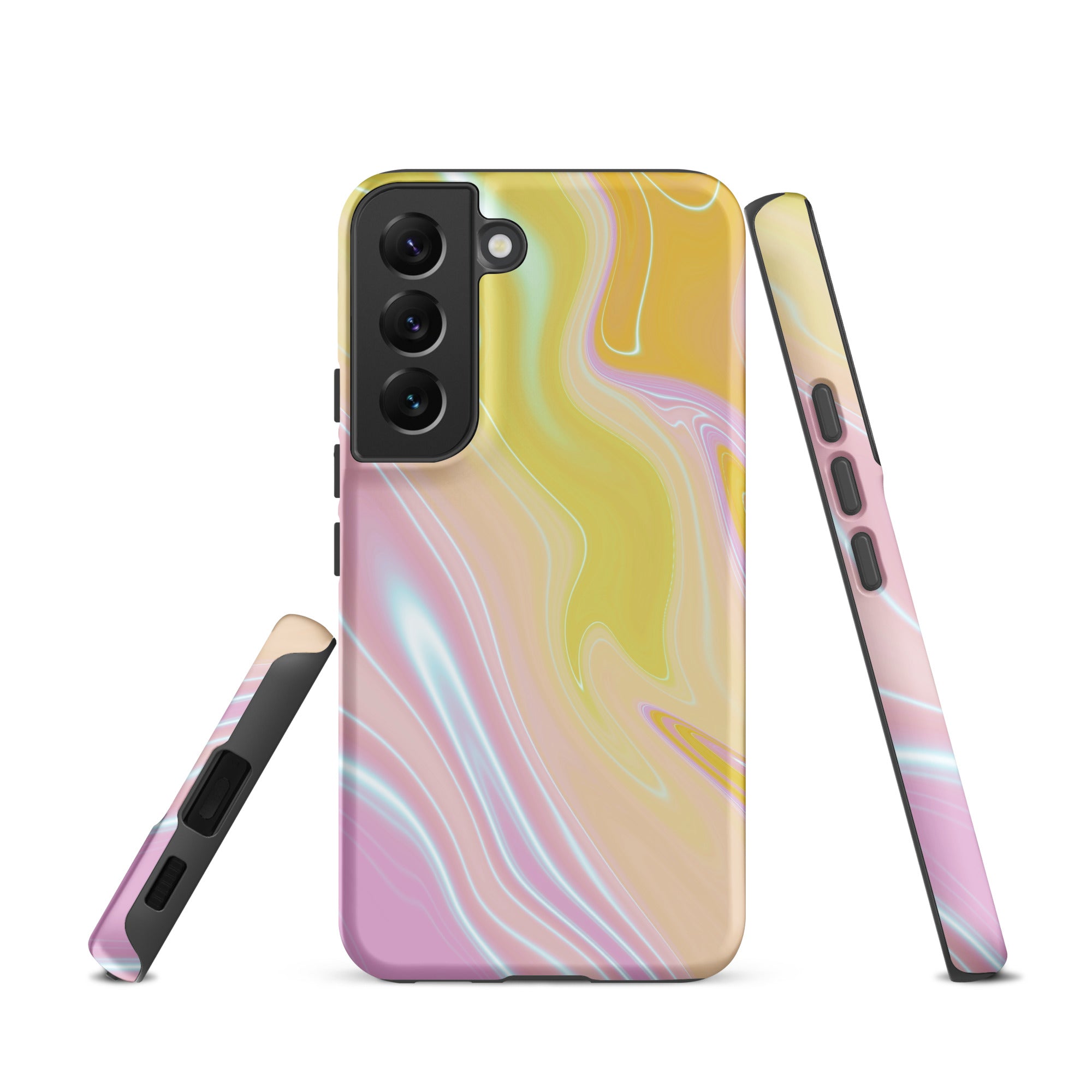 Tough case for Samsung® Marble Yellow and Pink