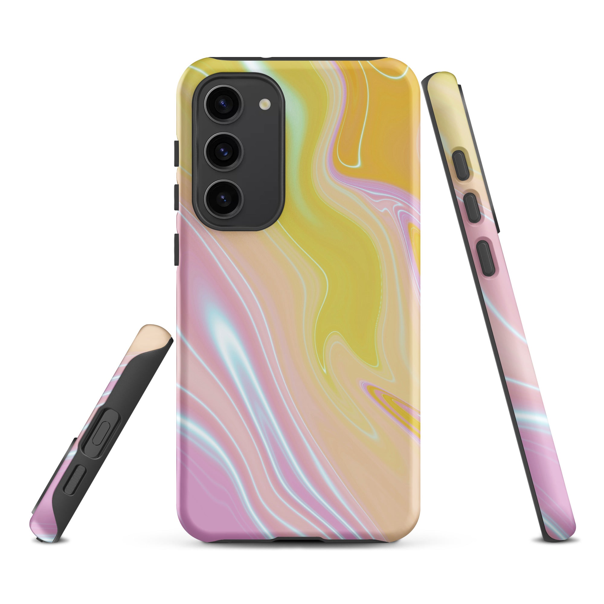 Tough case for Samsung® Marble Yellow and Pink