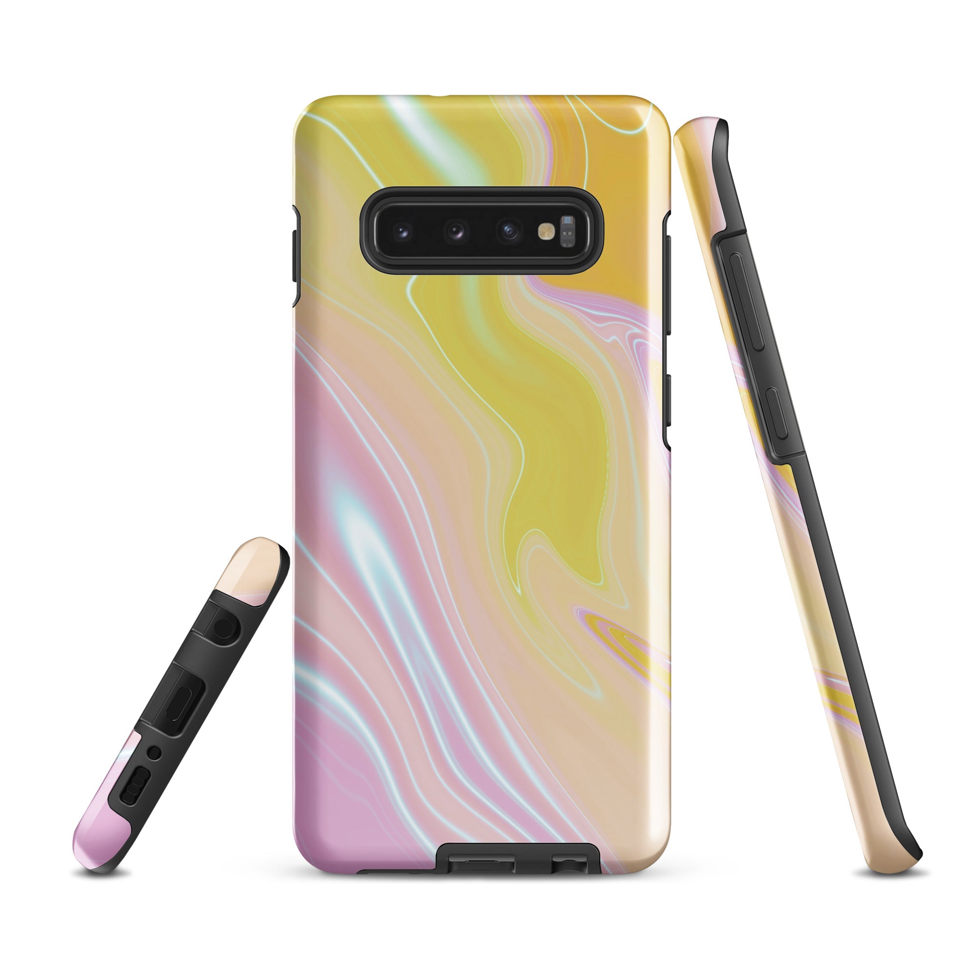Tough case for Samsung® Marble Yellow and Pink